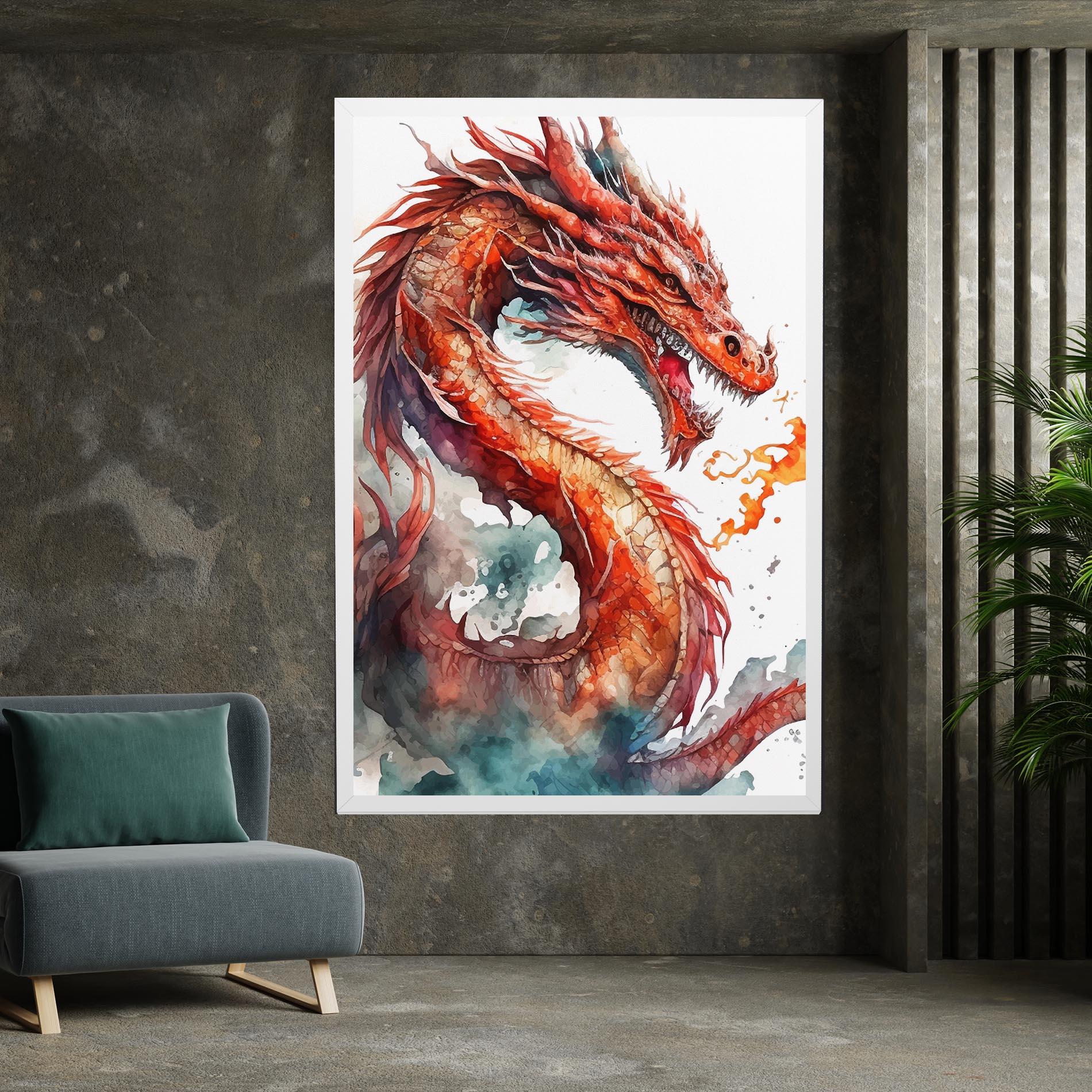 Tablou Canvas Fire Dragon mockup 7