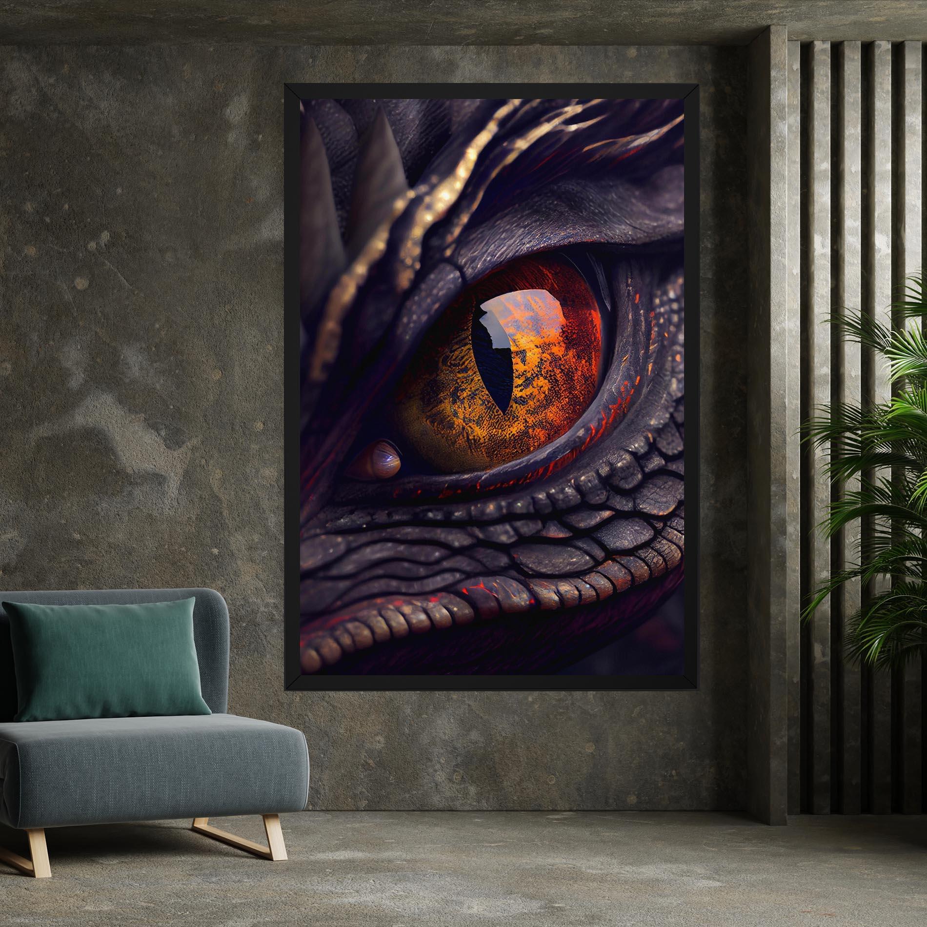 Tablou Canvas Close Up Red Eye Dragon mockup 7