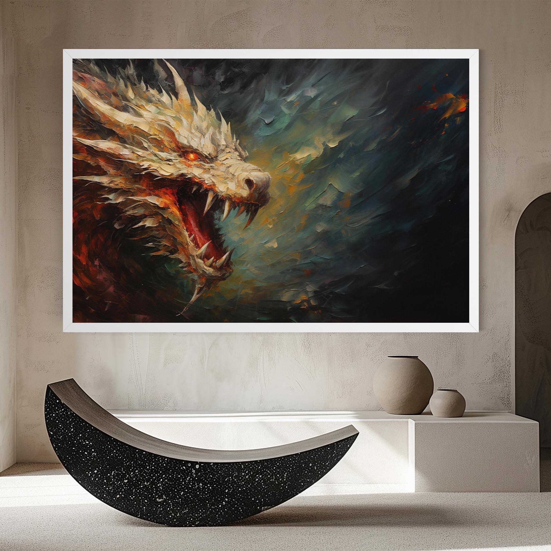 Tablou Canvas Angry Dragon Painting mockup 8