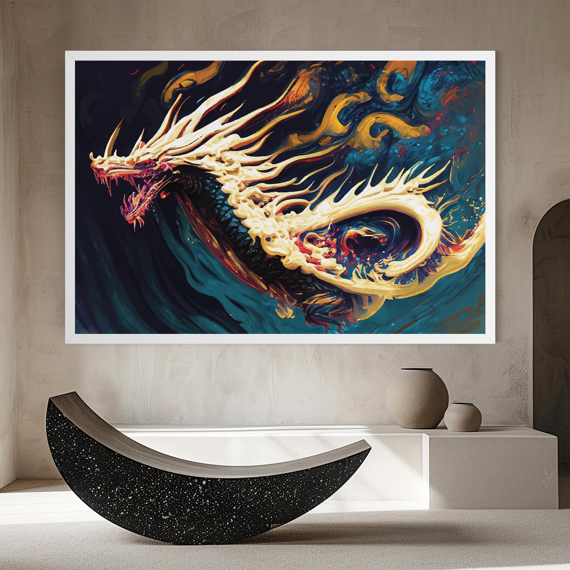 Tablou Canvas Flying Acrylic Dragon mockup 8