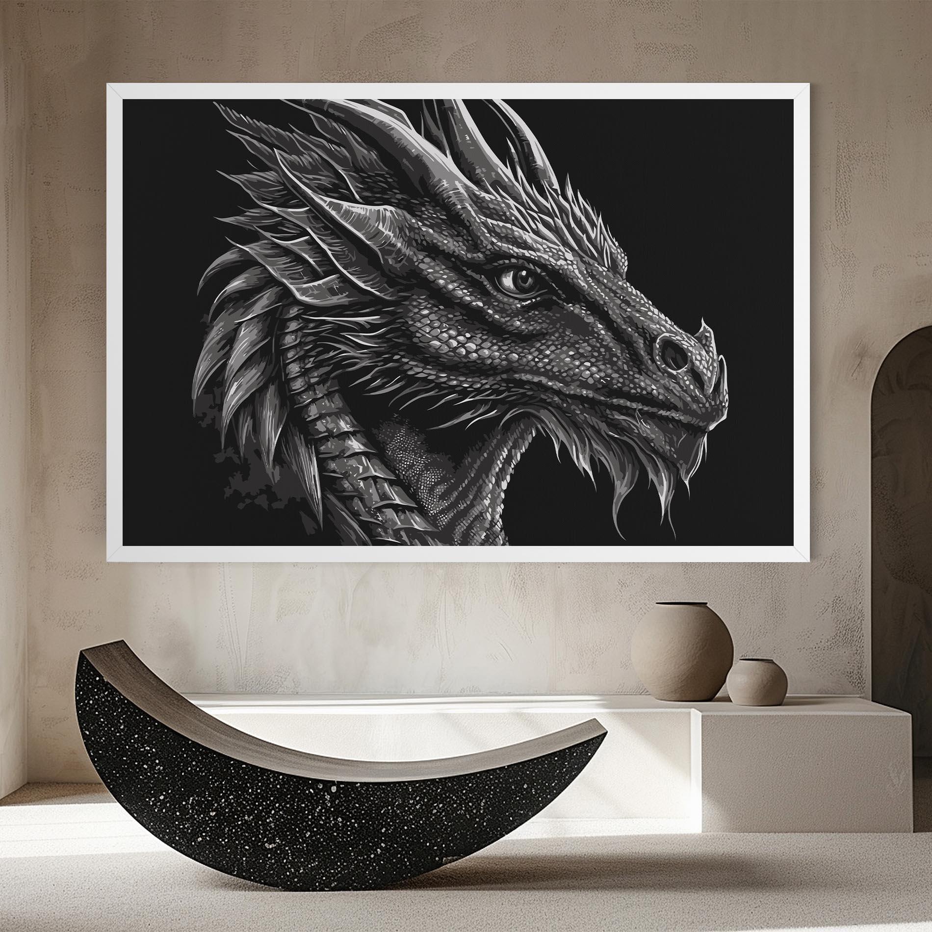Tablou Canvas Grey Dragon mockup 8