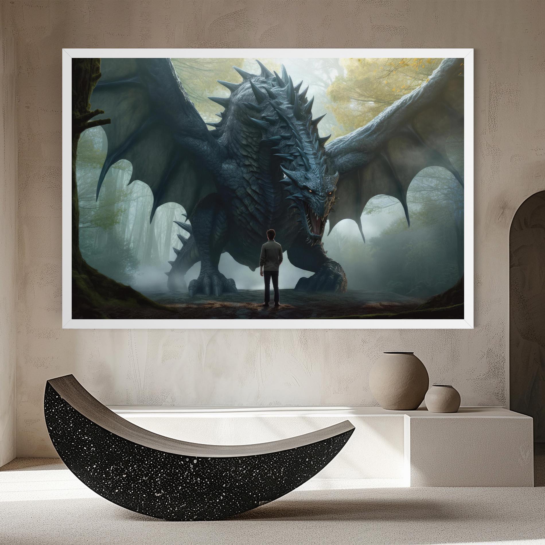 Tablou Canvas Huge Dragon Fantasy mockup 8