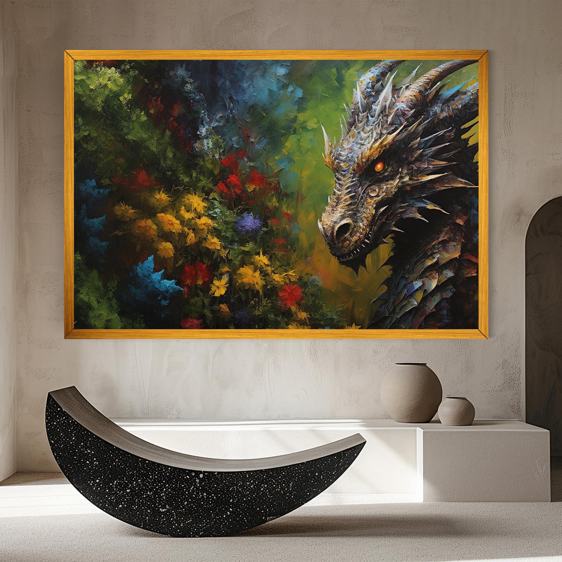 Tablou Canvas Dragon In Nature mockup 8