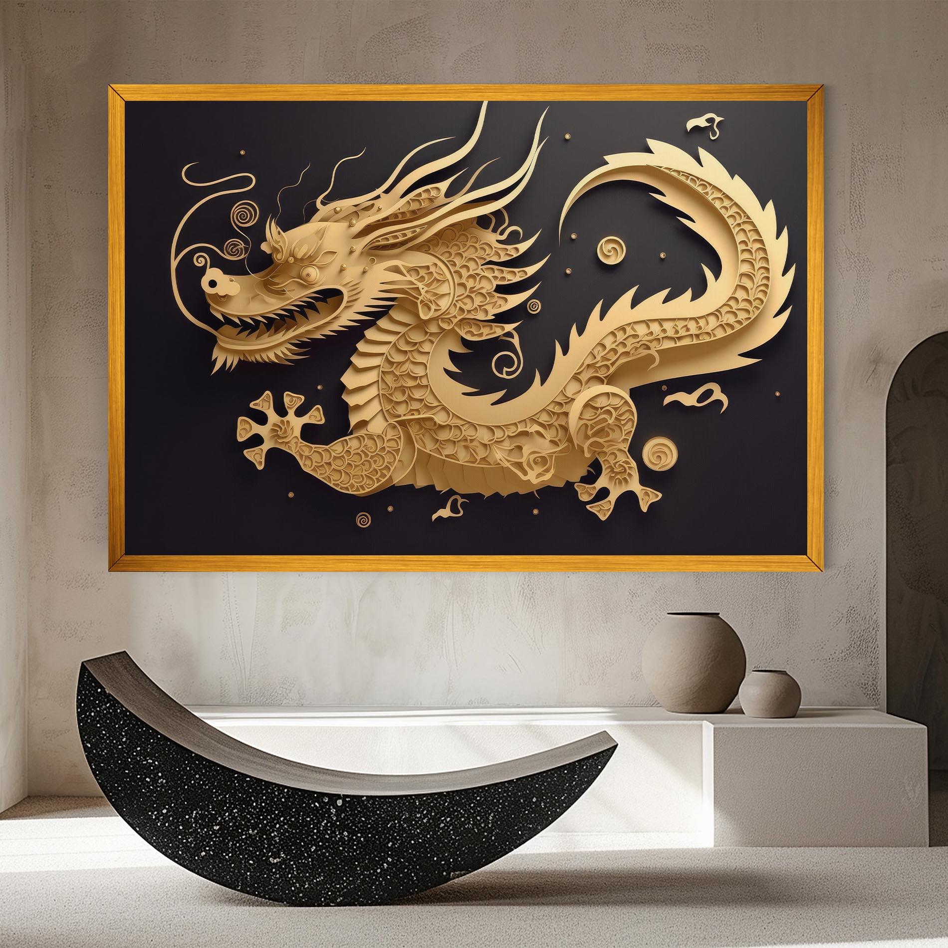 Tablou Canvas Dragon Zodiac Sign mockup 8