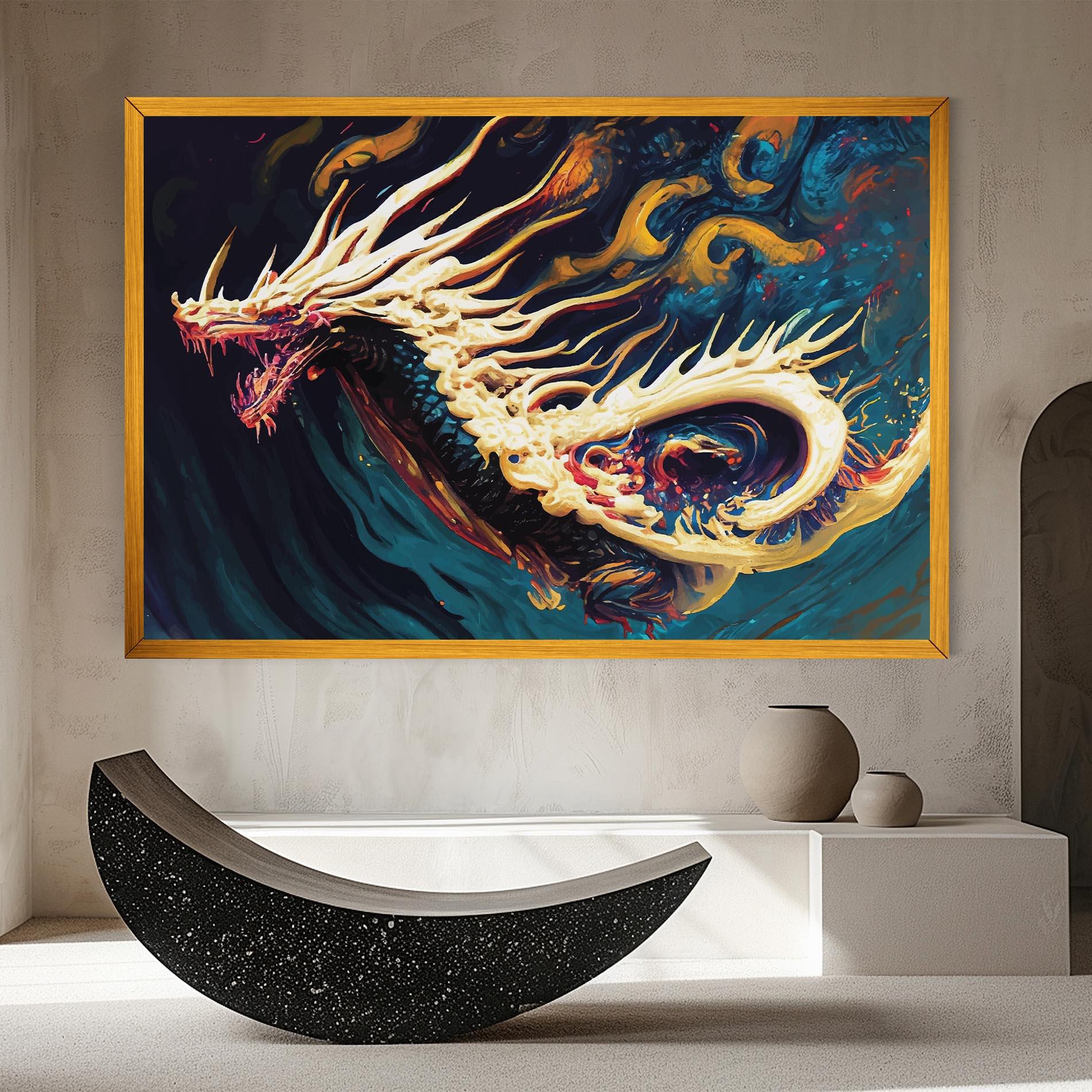 Tablou Canvas Flying Acrylic Dragon mockup 8
