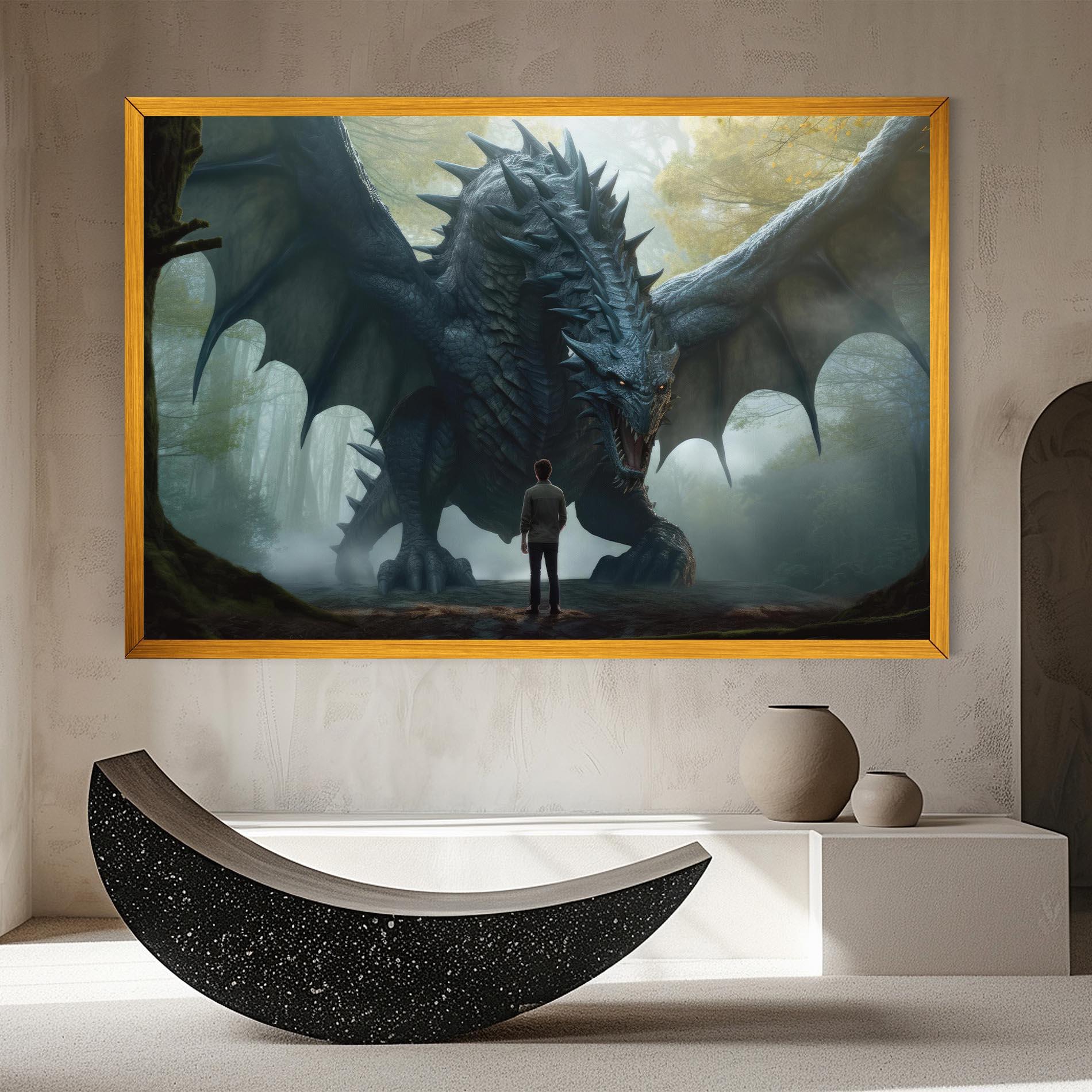 Tablou Canvas Huge Dragon Fantasy mockup 8