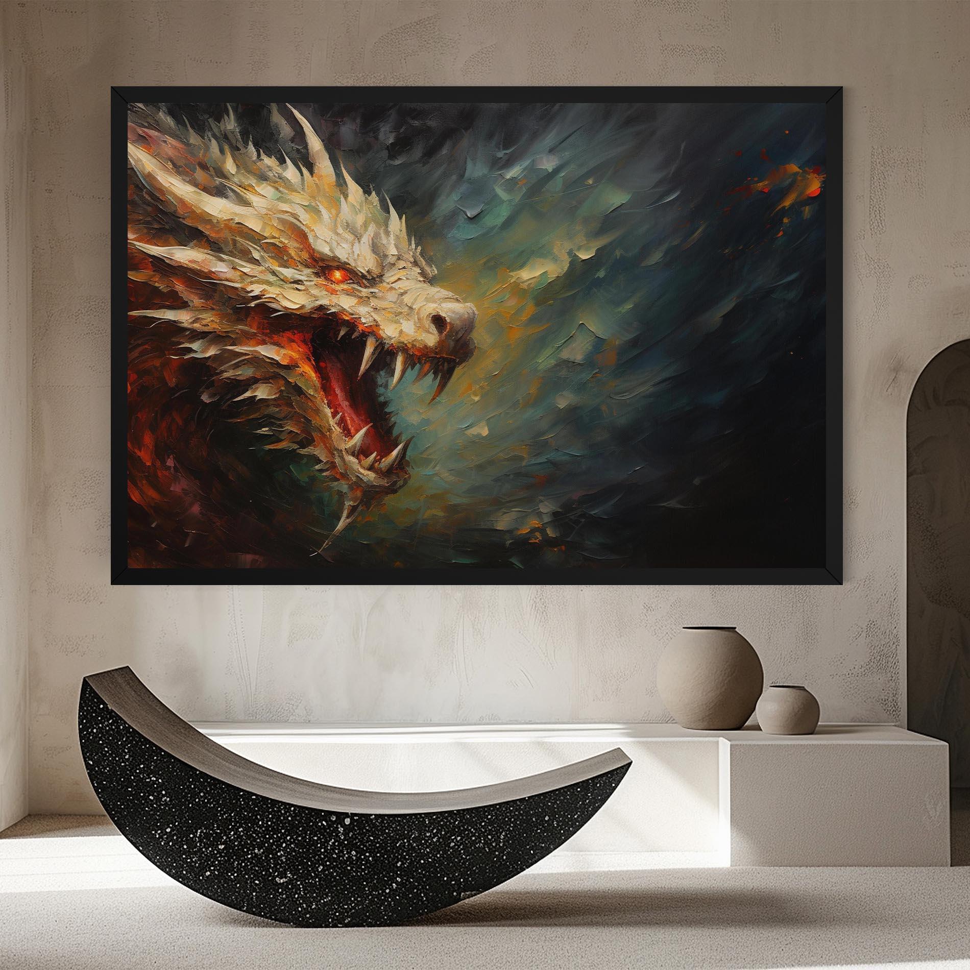 Tablou Canvas Angry Dragon Painting mockup 8
