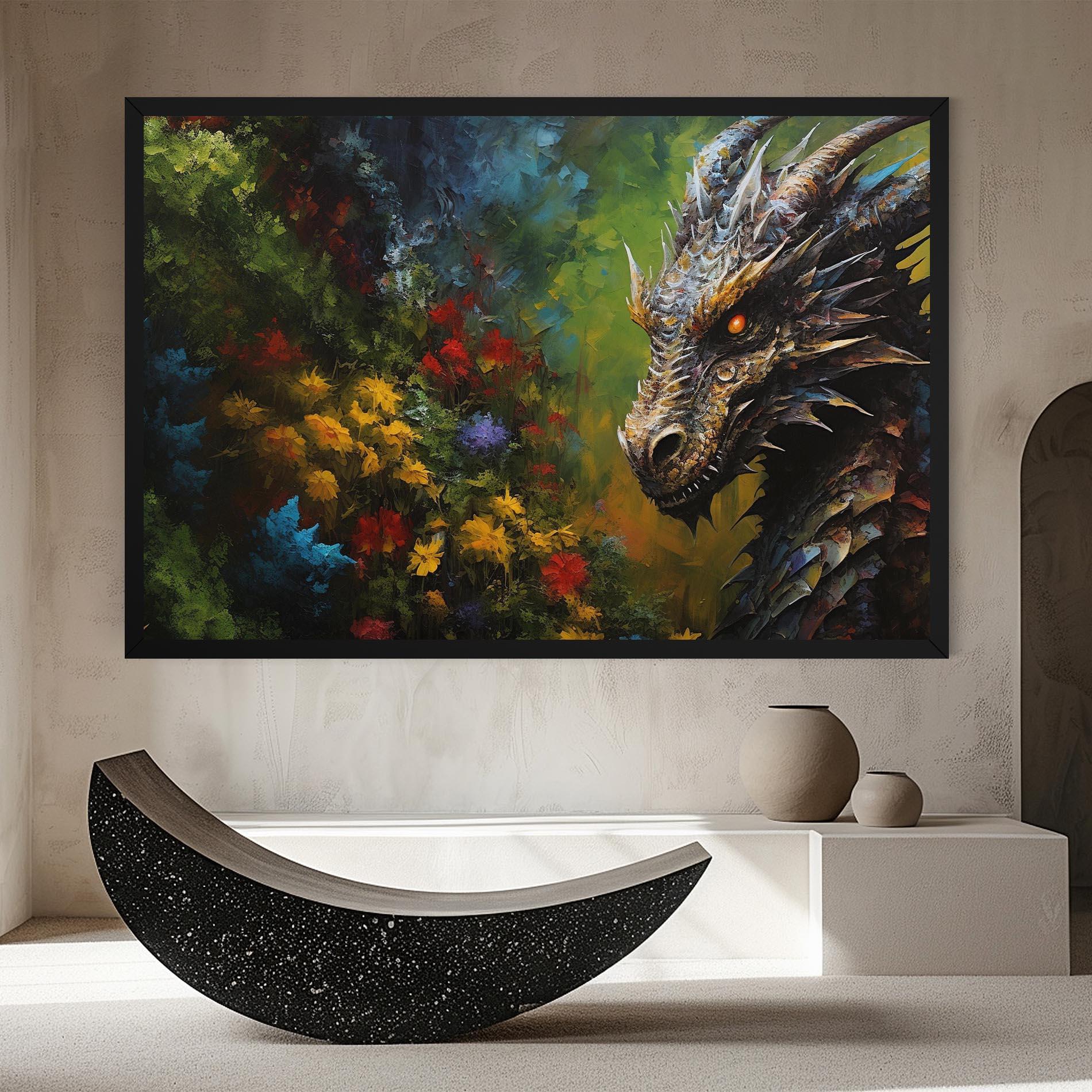 Tablou Canvas Dragon In Nature mockup 8