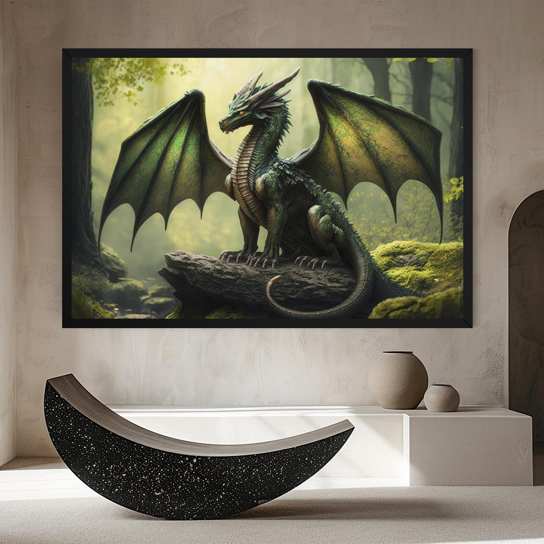 Tablou Canvas Green Dragon mockup 8