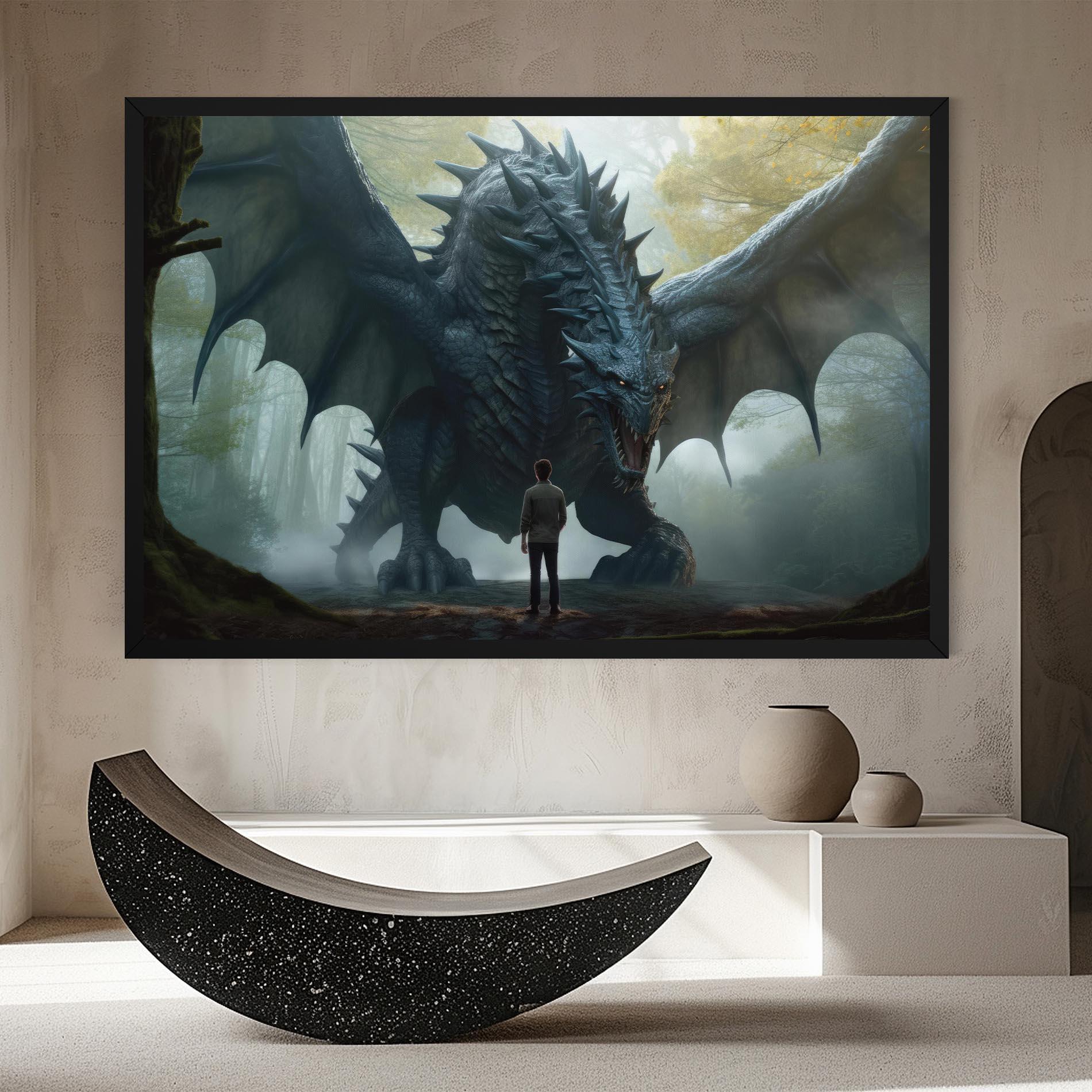Tablou Canvas Huge Dragon Fantasy mockup 8