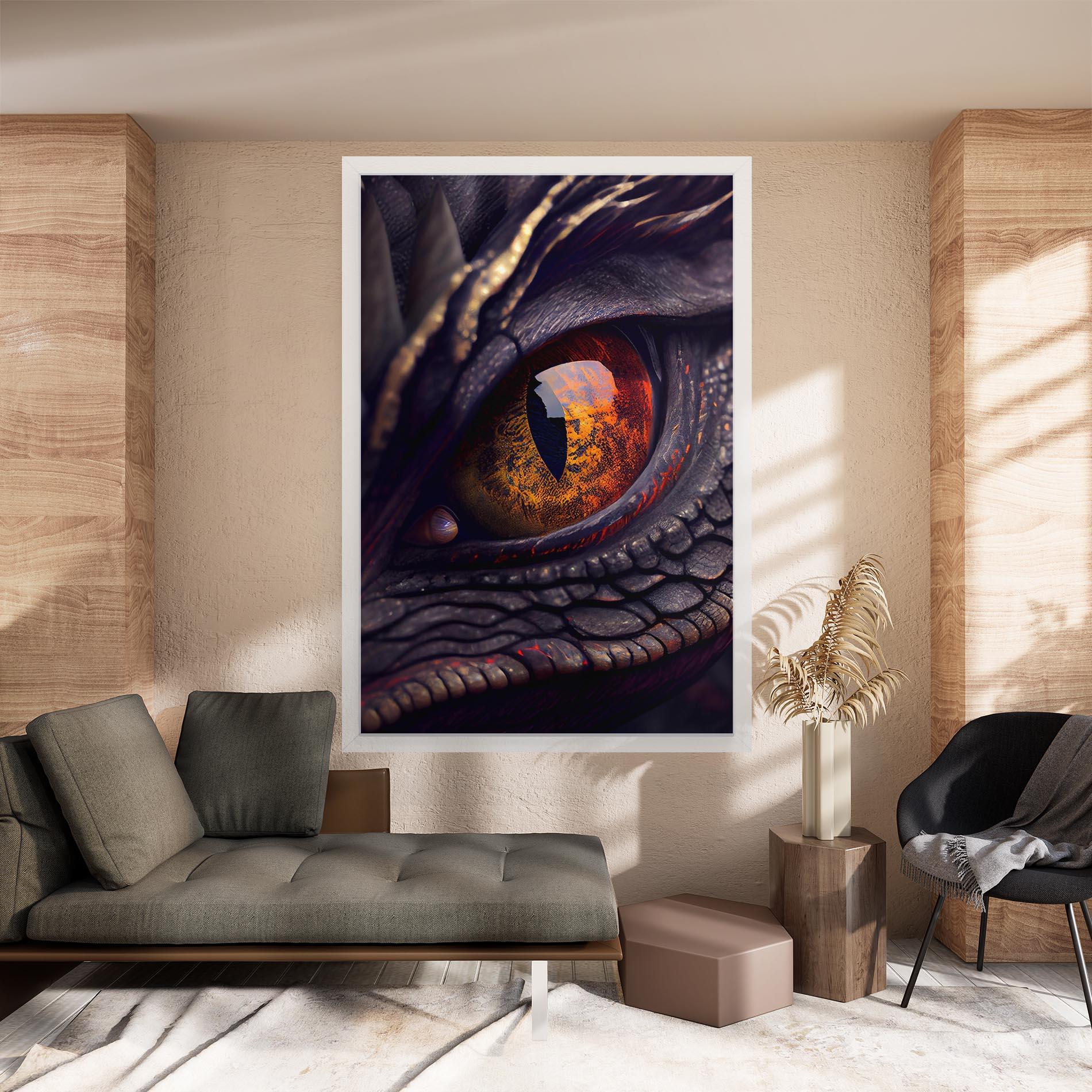 Tablou Canvas Close Up Red Eye Dragon mockup 8