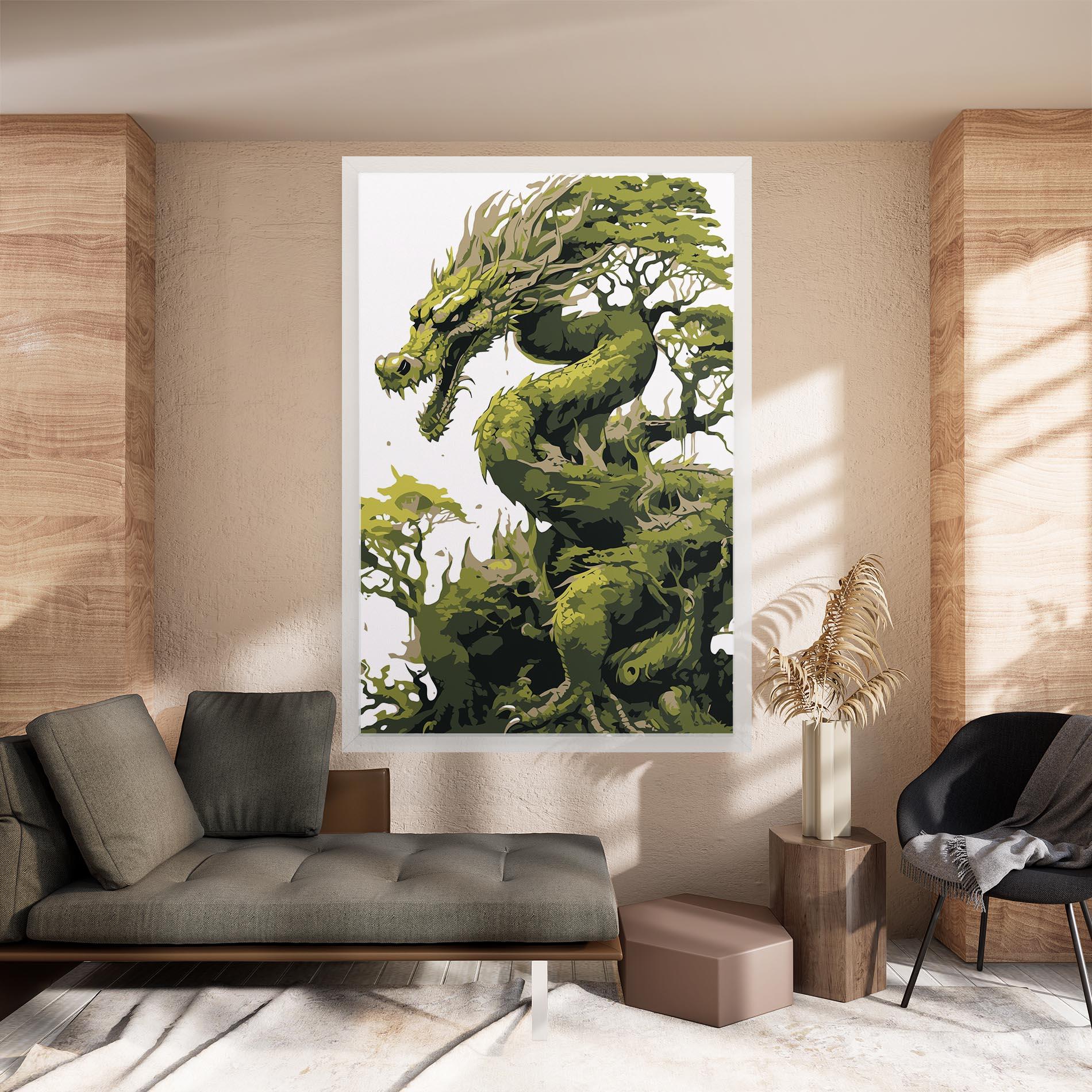 Tablou Canvas Green Nature Dragon mockup 8