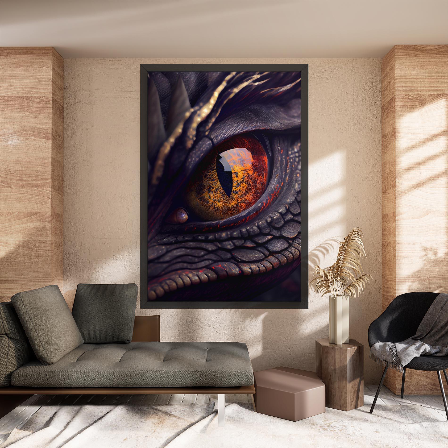 Tablou Canvas Close Up Red Eye Dragon mockup 8