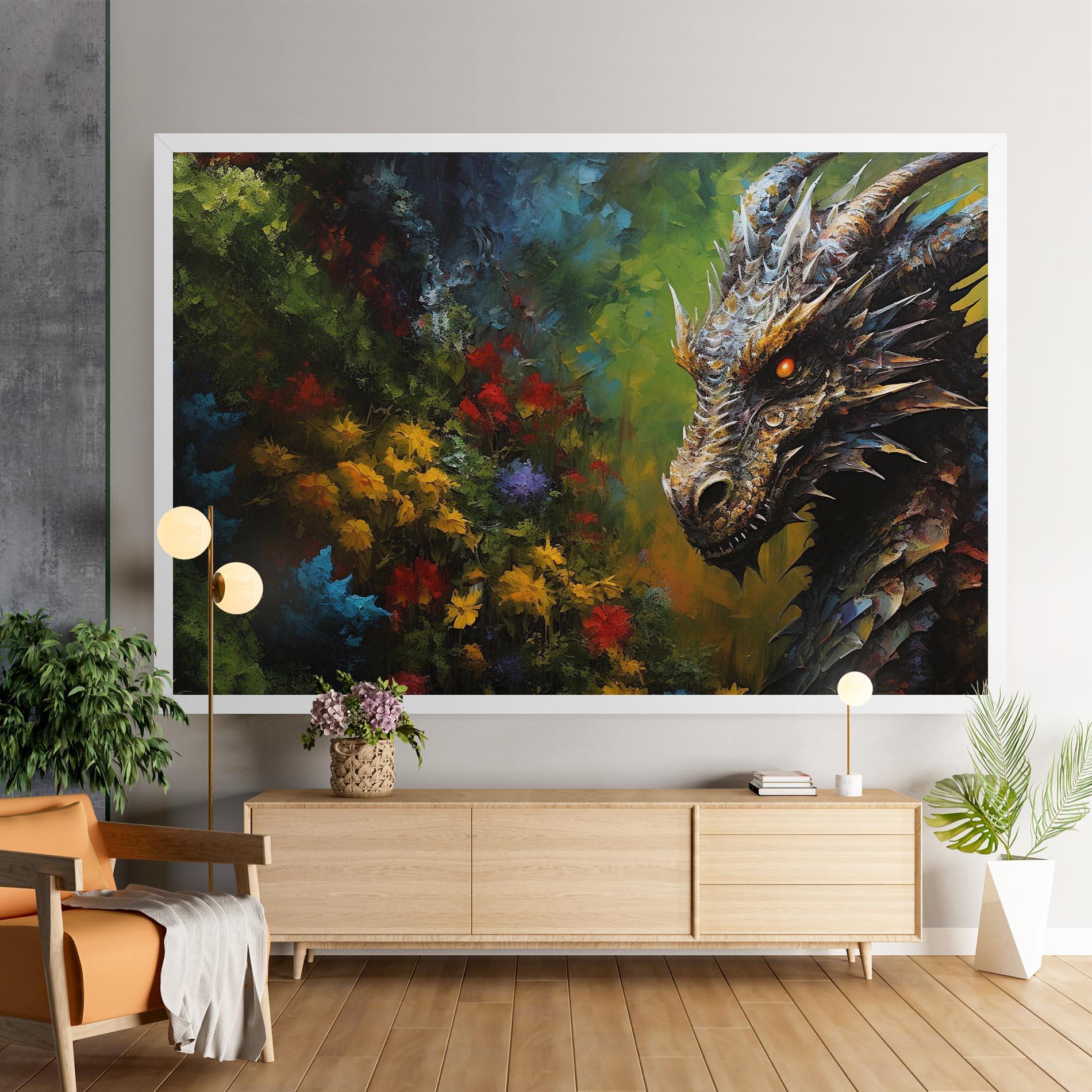 Tablou Canvas Dragon In Nature mockup 9