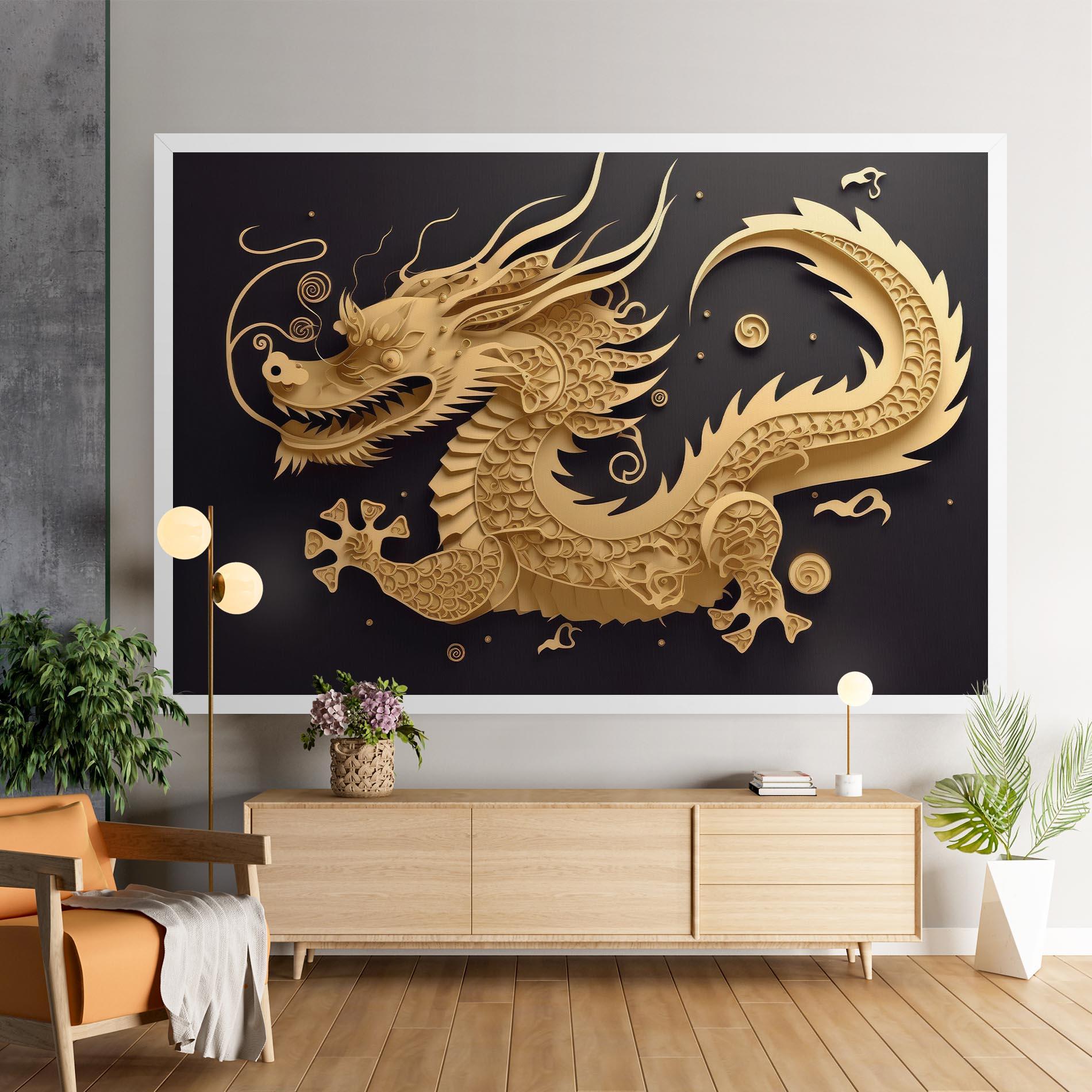 Tablou Canvas Dragon Zodiac Sign mockup 9
