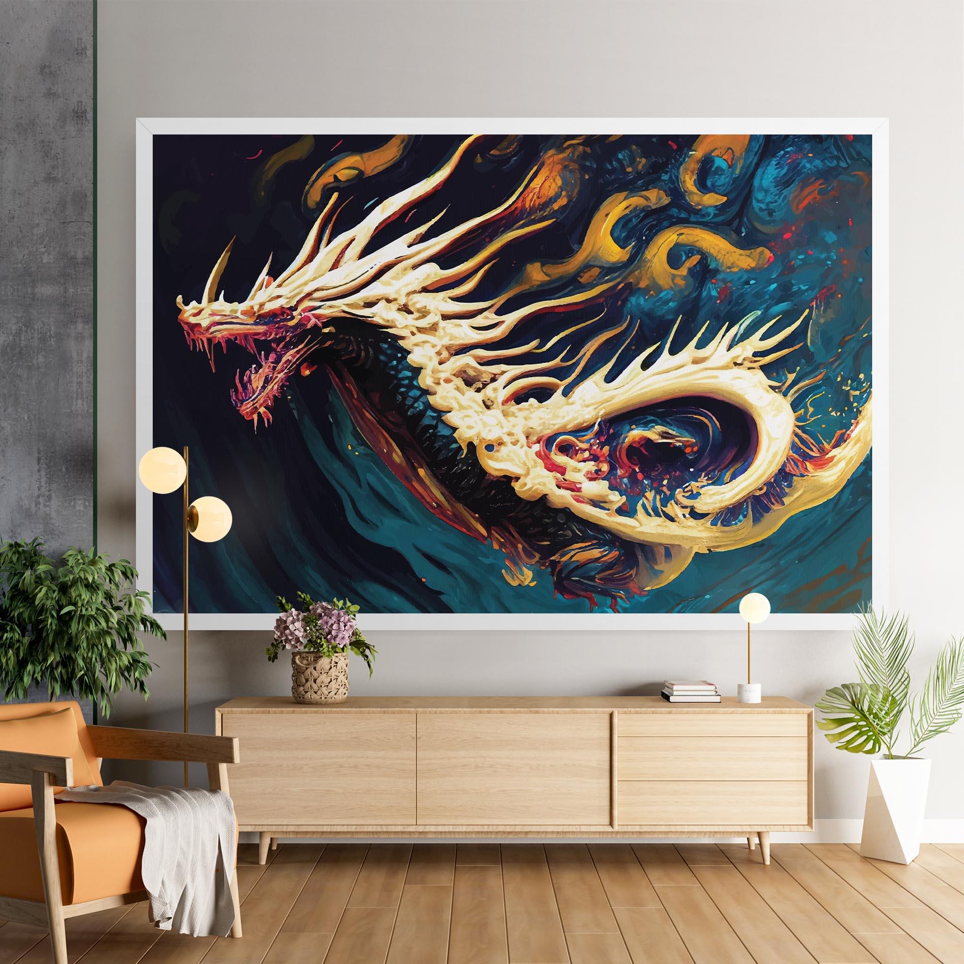 Tablou Canvas Flying Acrylic Dragon mockup 9