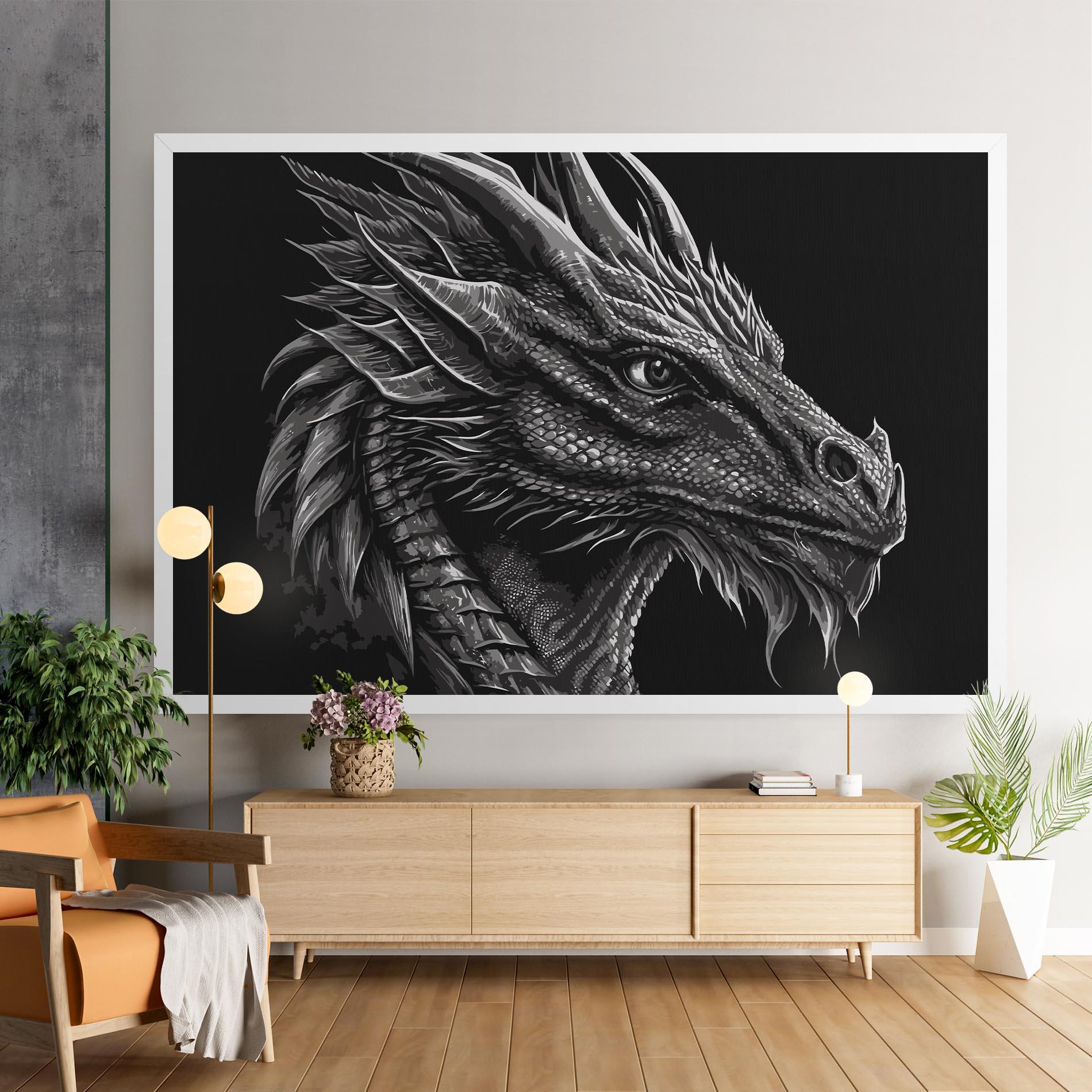 Tablou Canvas Grey Dragon mockup 9