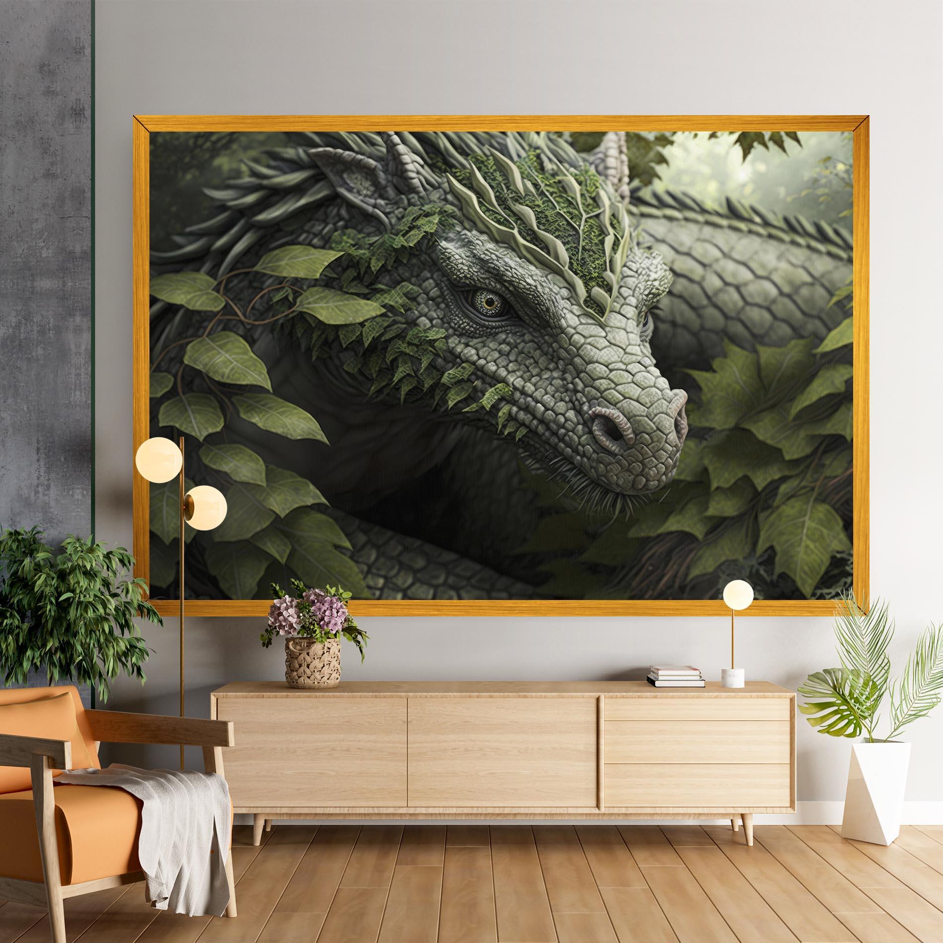 Tablou Canvas Ancient Forest Dragon mockup 9