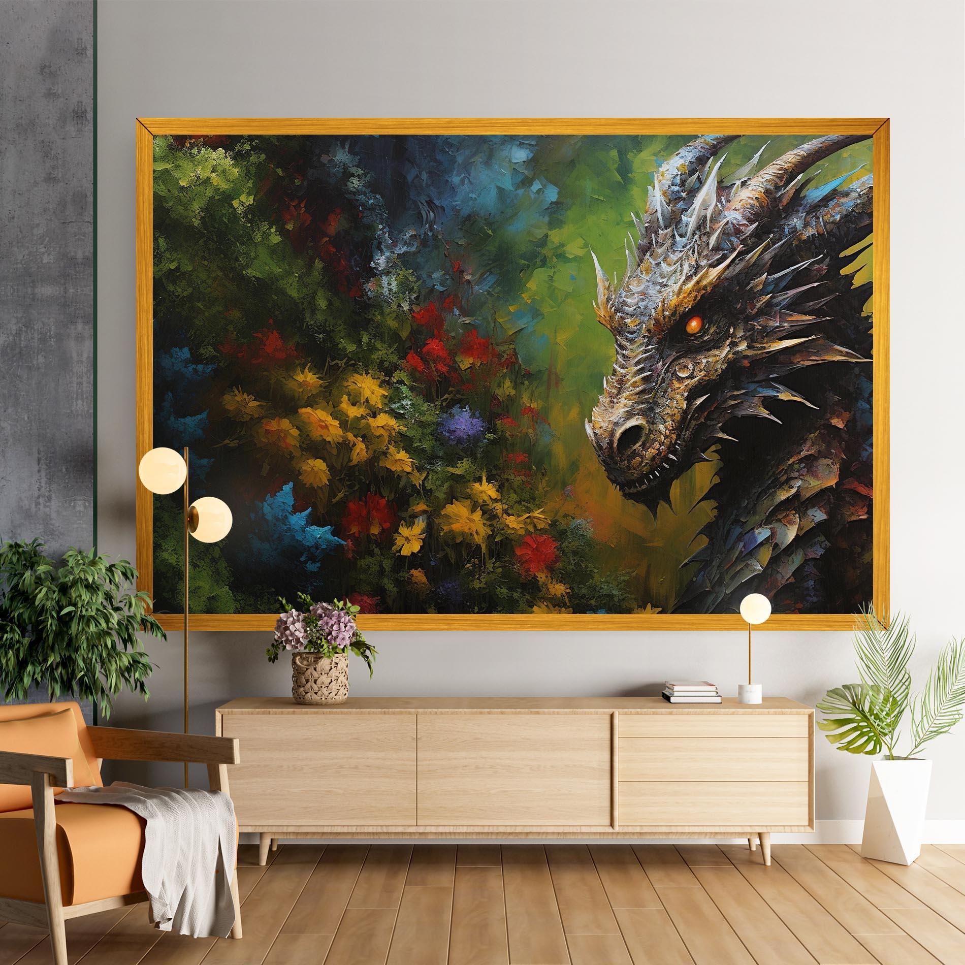 Tablou Canvas Dragon In Nature mockup 9
