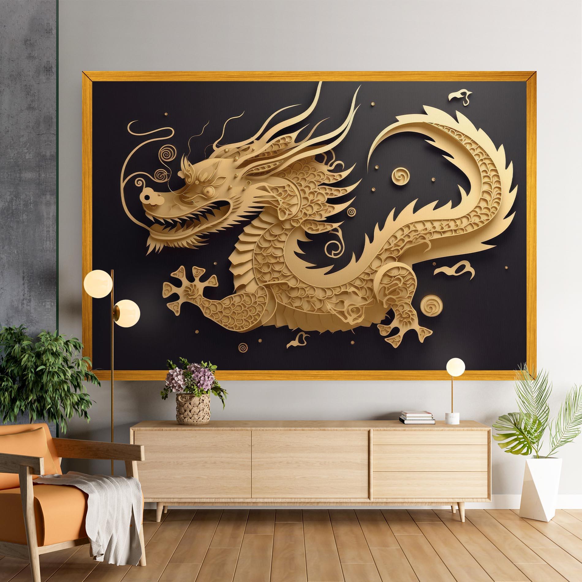 Tablou Canvas Dragon Zodiac Sign mockup 9