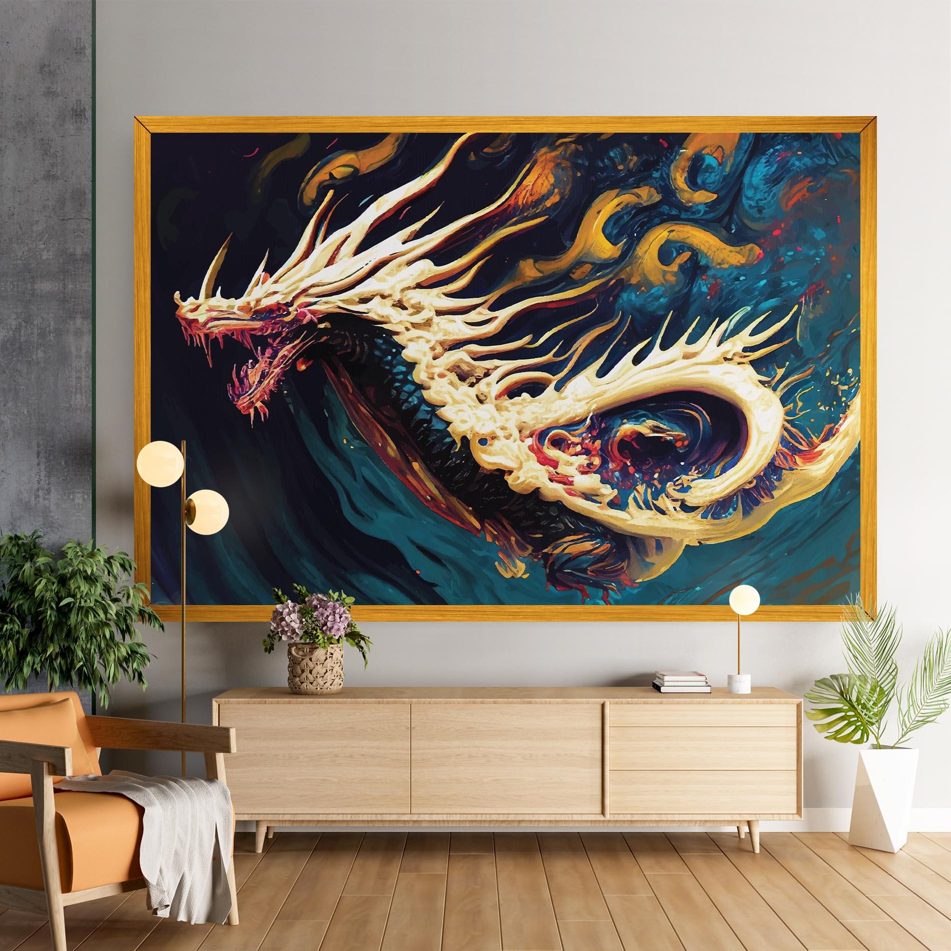 Tablou Canvas Flying Acrylic Dragon mockup 9
