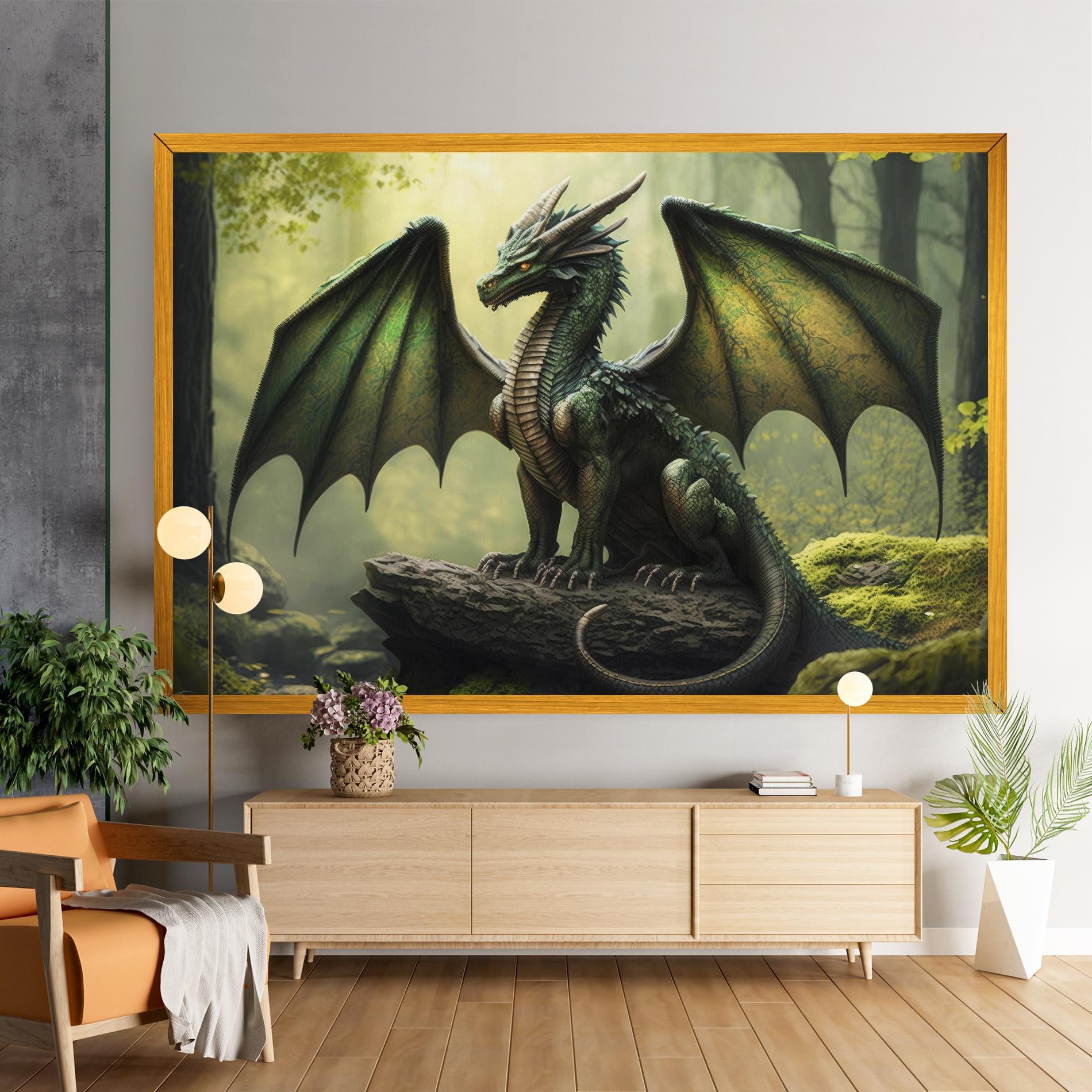 Tablou Canvas Green Dragon mockup 9