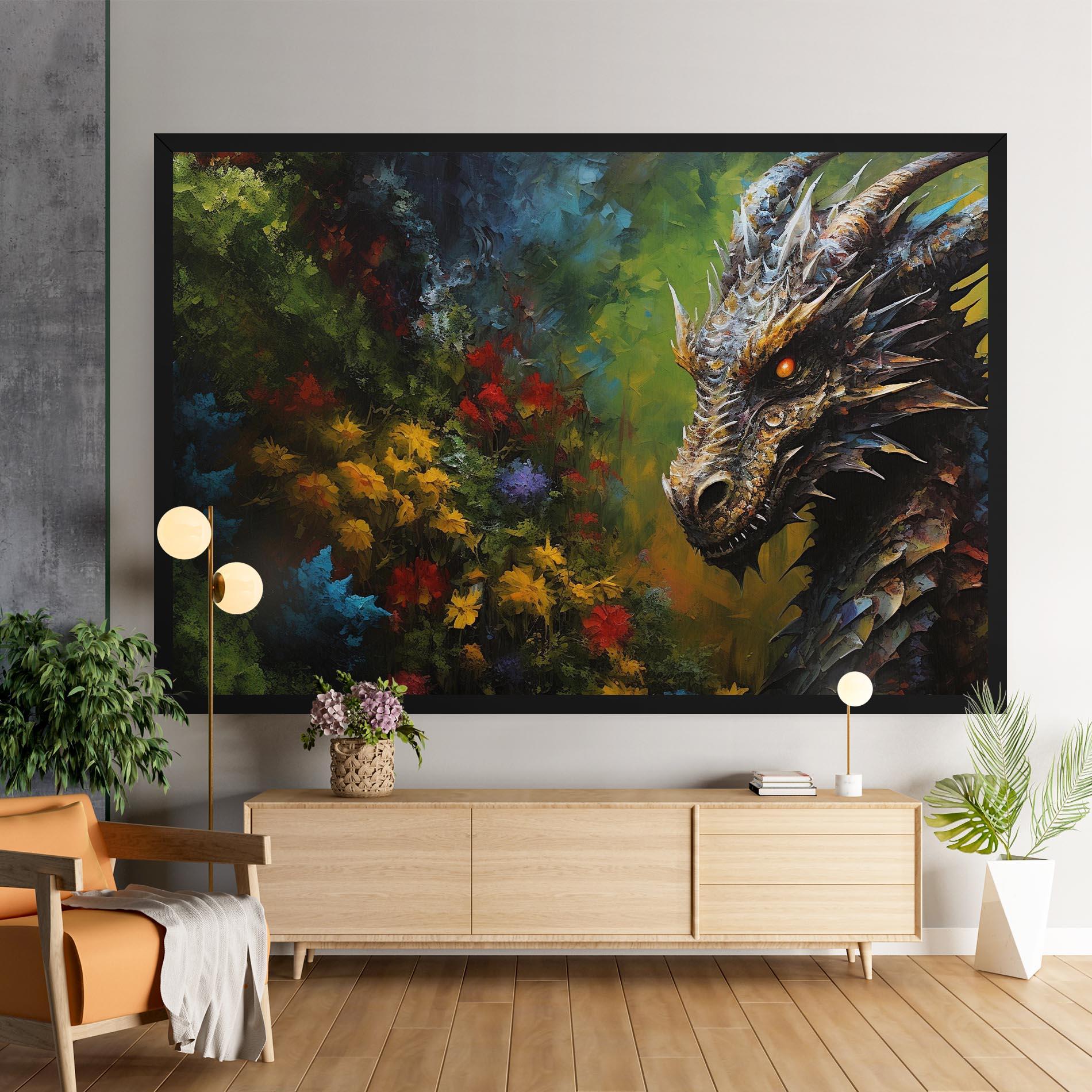 Tablou Canvas Dragon In Nature mockup 9