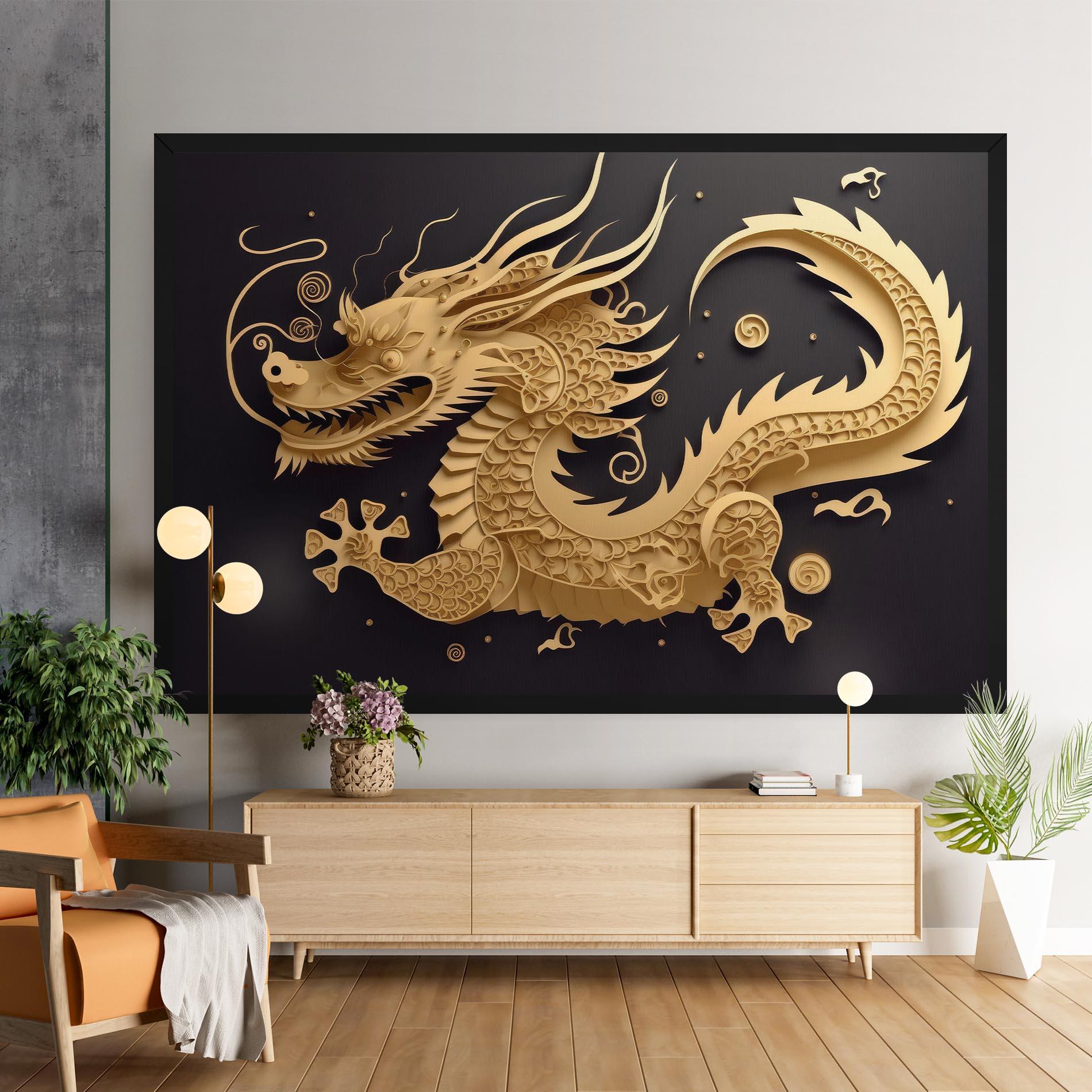 Tablou Canvas Dragon Zodiac Sign mockup 9