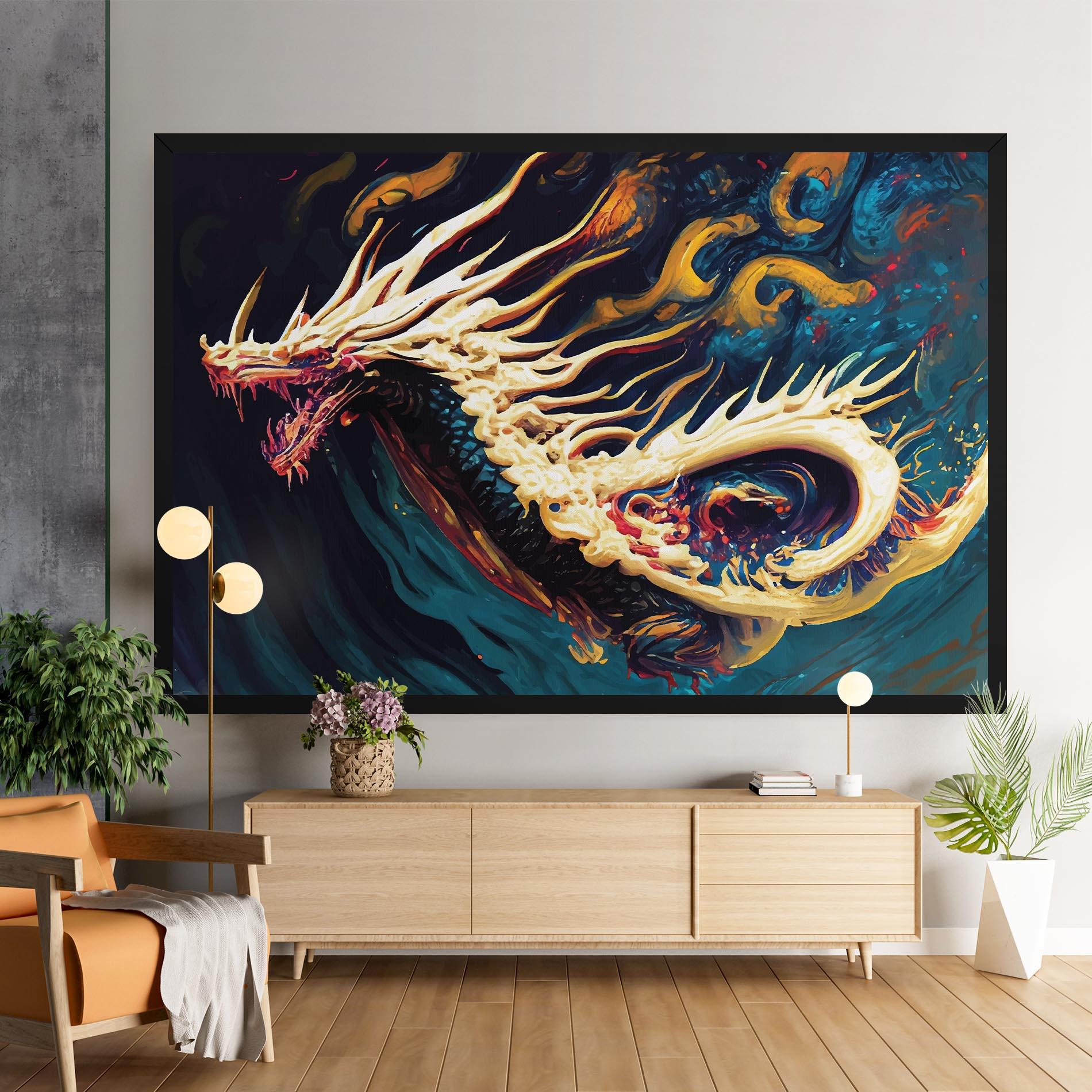Tablou Canvas Flying Acrylic Dragon mockup 9