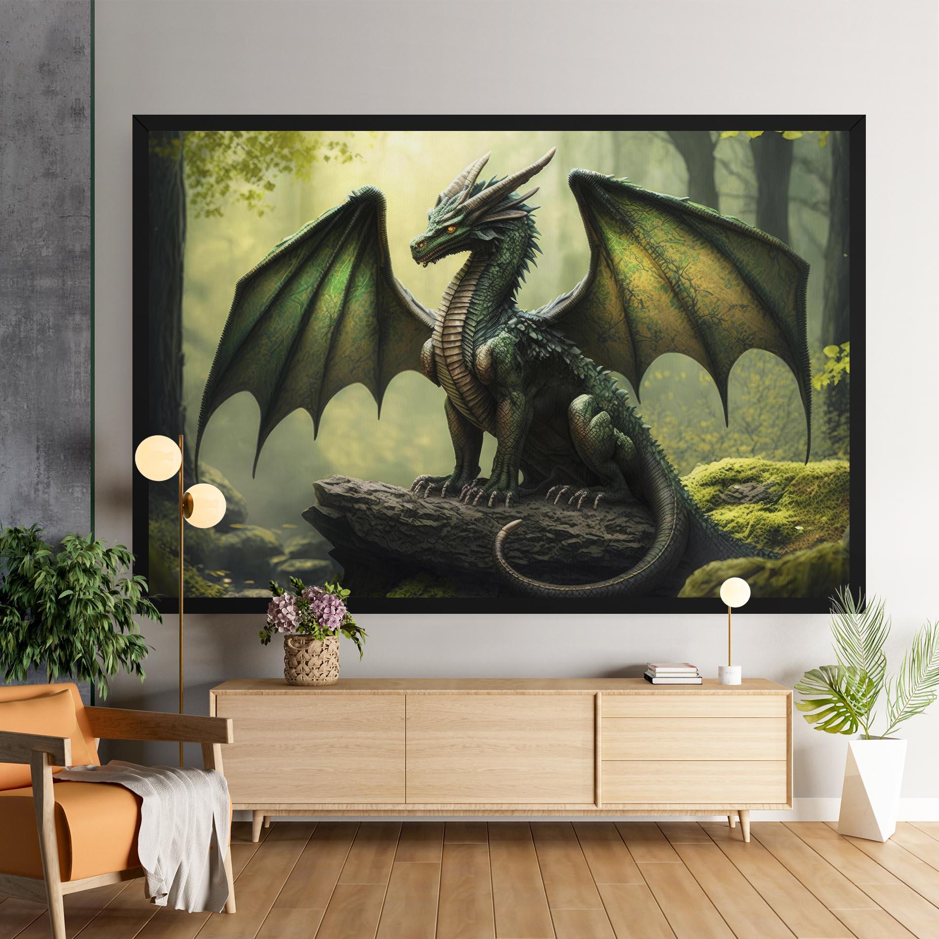 Tablou Canvas Green Dragon mockup 9
