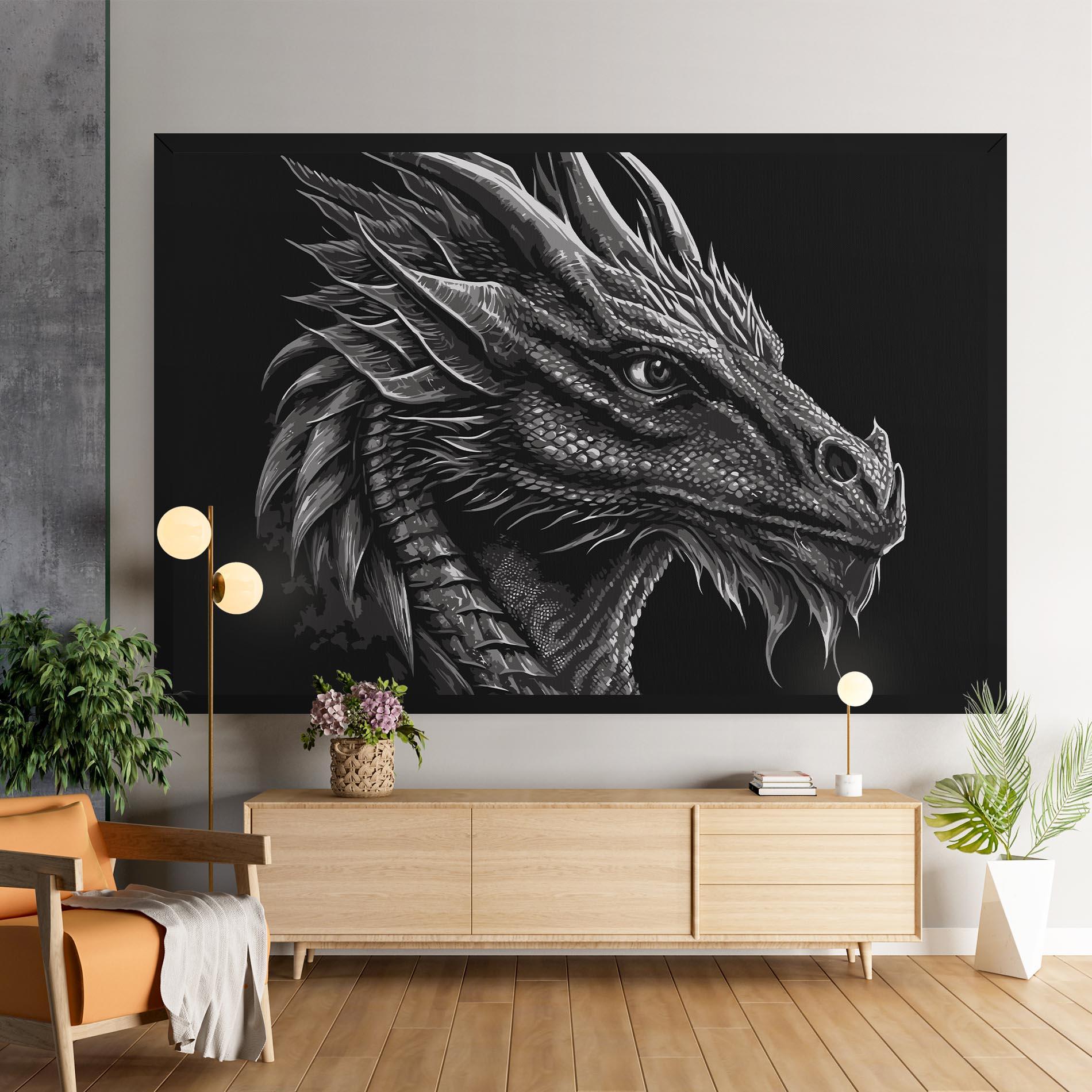 Tablou Canvas Grey Dragon mockup 9