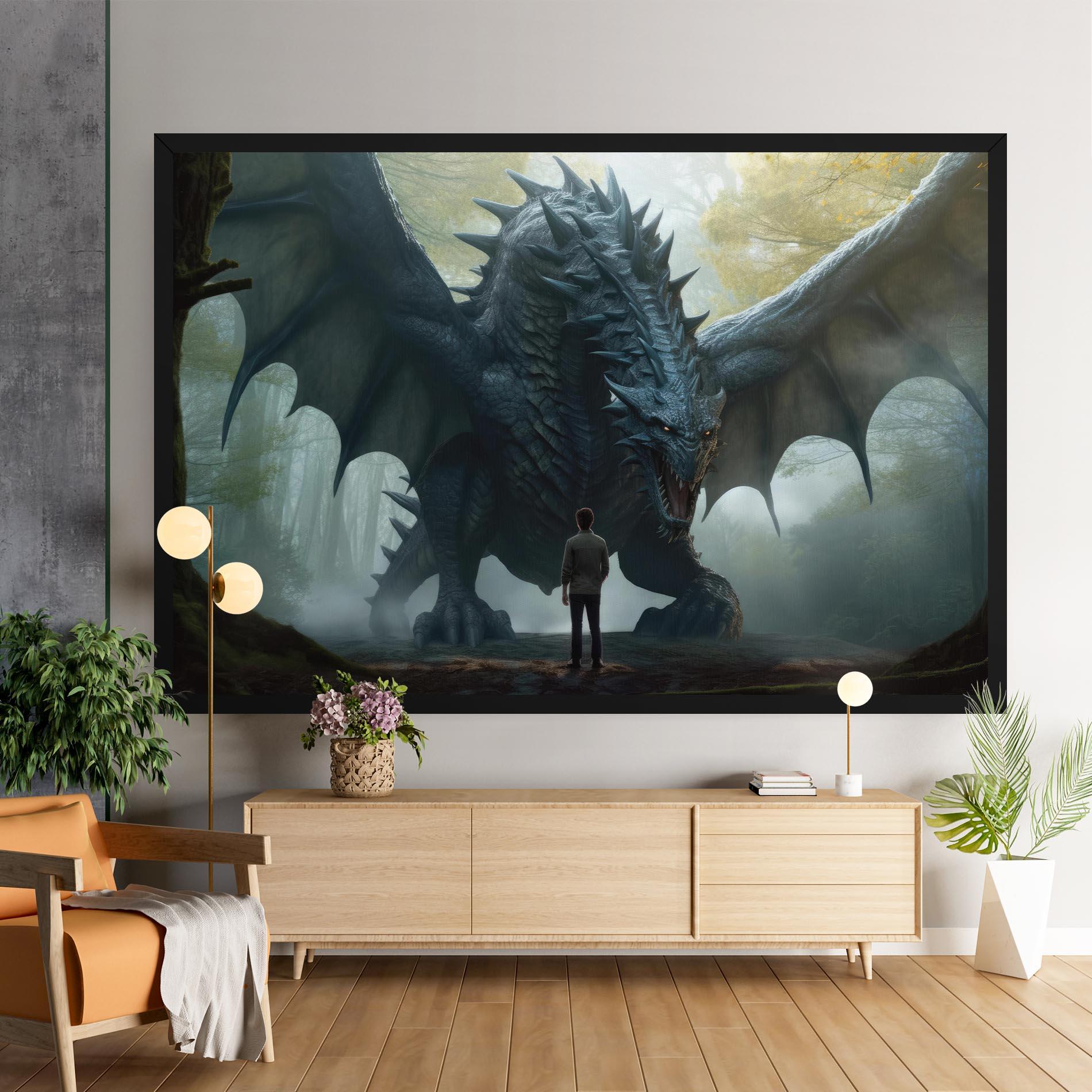 Tablou Canvas Huge Dragon Fantasy mockup 9