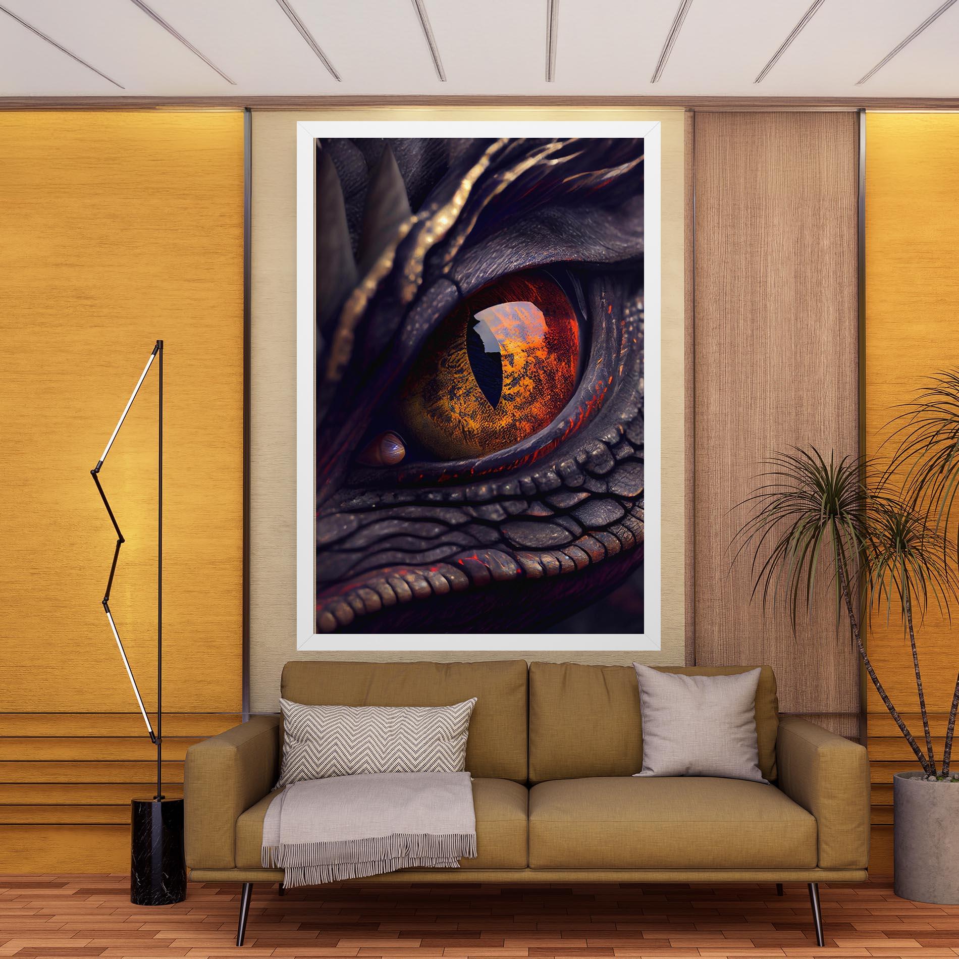 Tablou Canvas Close Up Red Eye Dragon mockup 9
