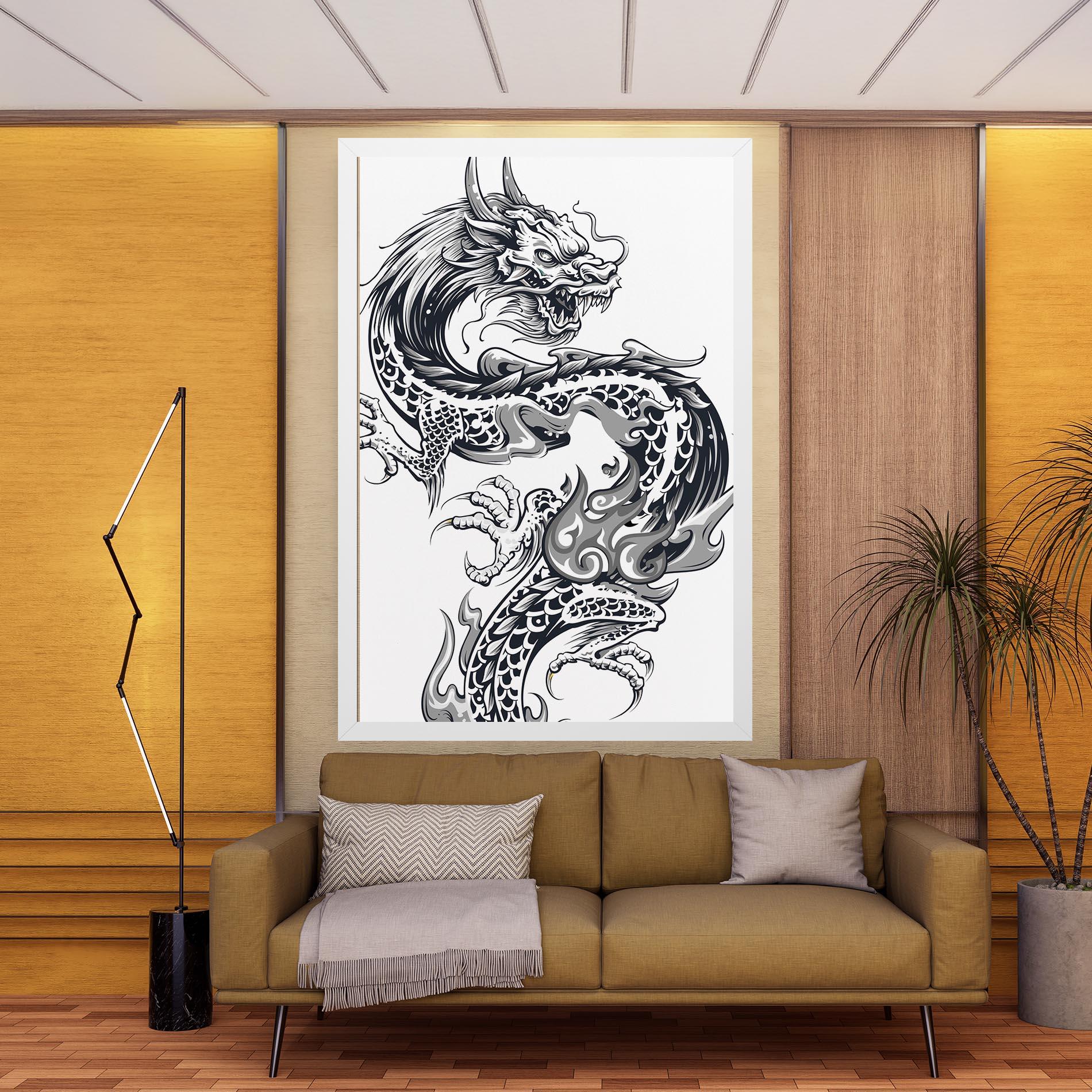 Tablou Canvas Dragon Line mockup 9