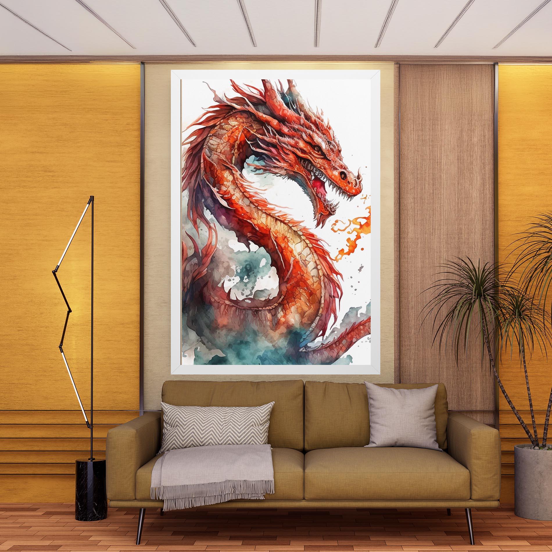Tablou Canvas Fire Dragon mockup 9