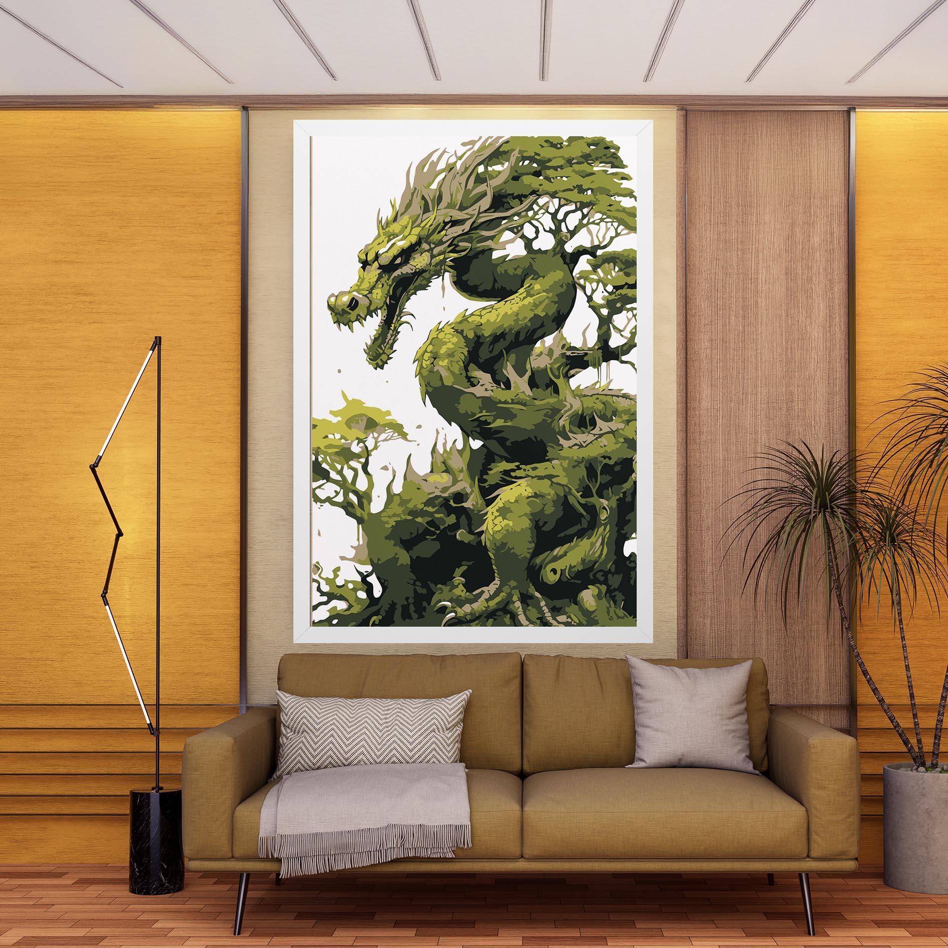 Tablou Canvas Green Nature Dragon mockup 9