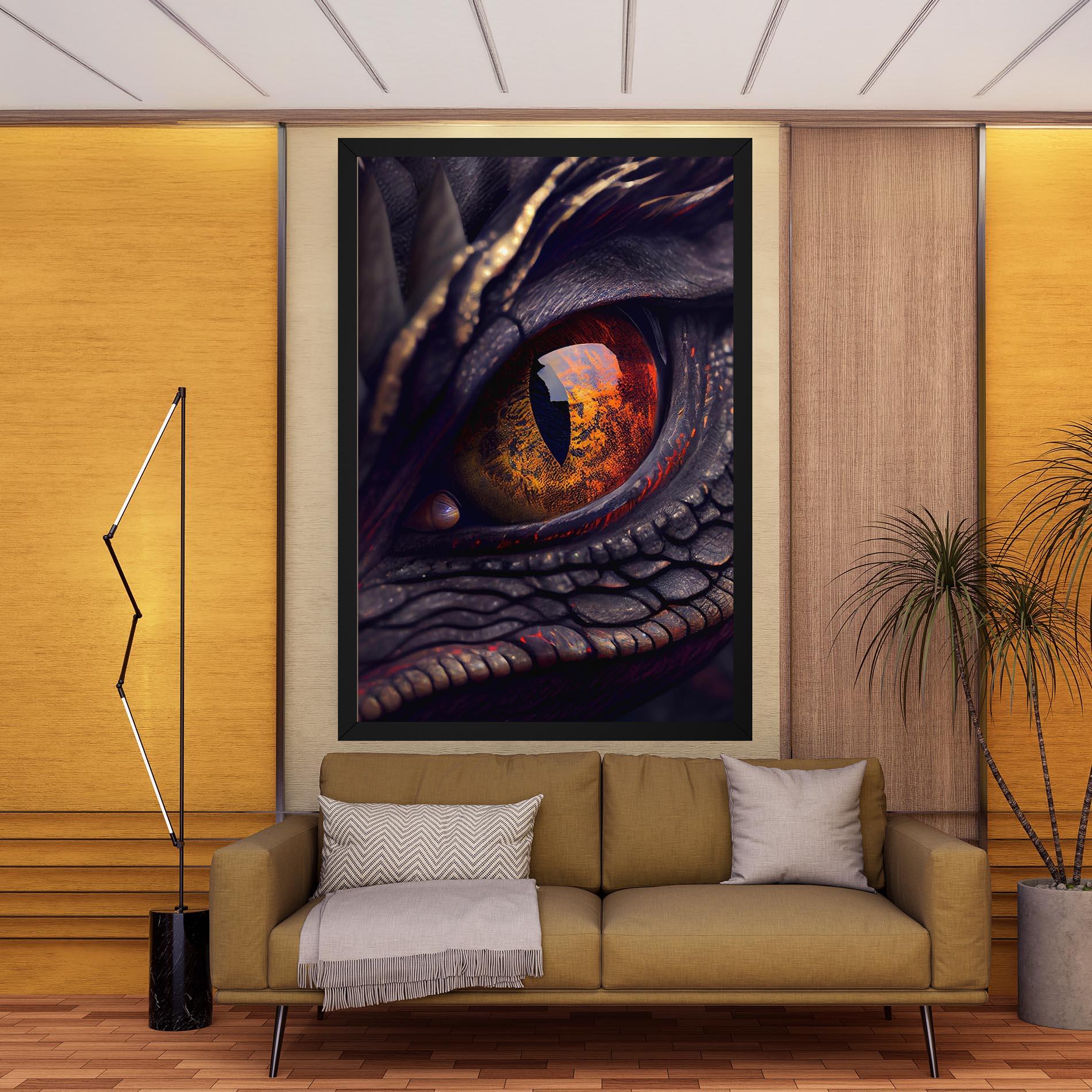 Tablou Canvas Close Up Red Eye Dragon mockup 9