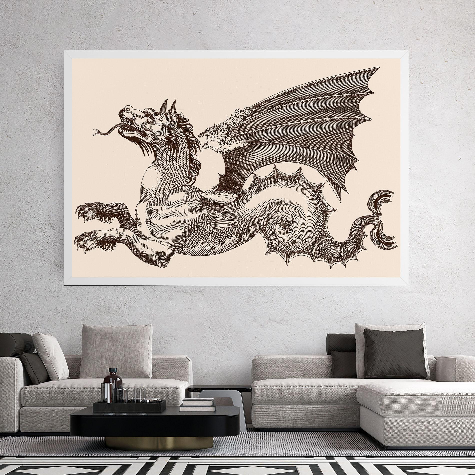 Tablou Canvas Brown Dragon mockup 2