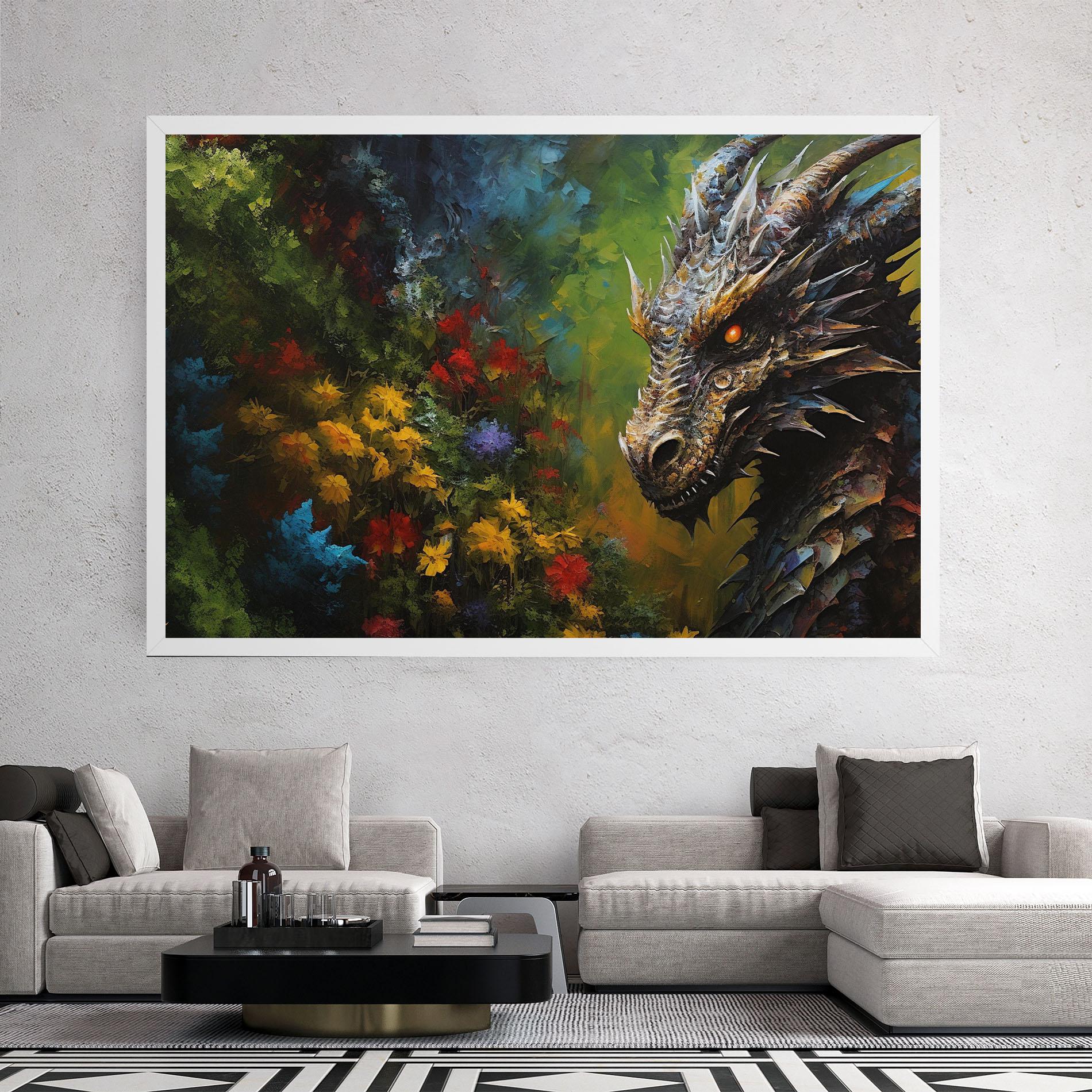 Tablou Canvas Dragon In Nature mockup 2