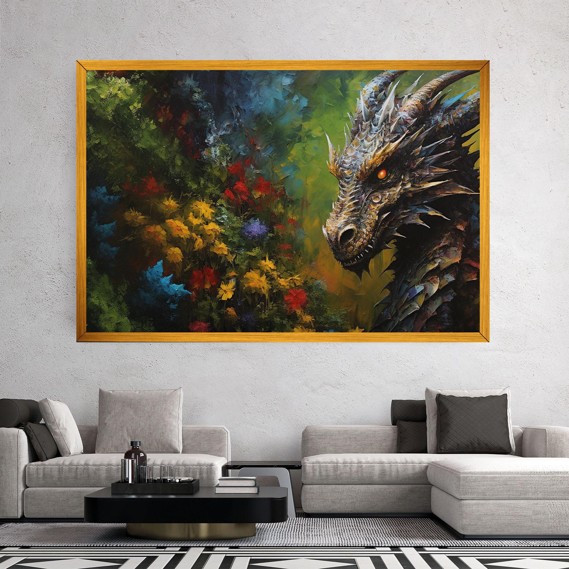 Tablou Canvas Dragon In Nature mockup 2