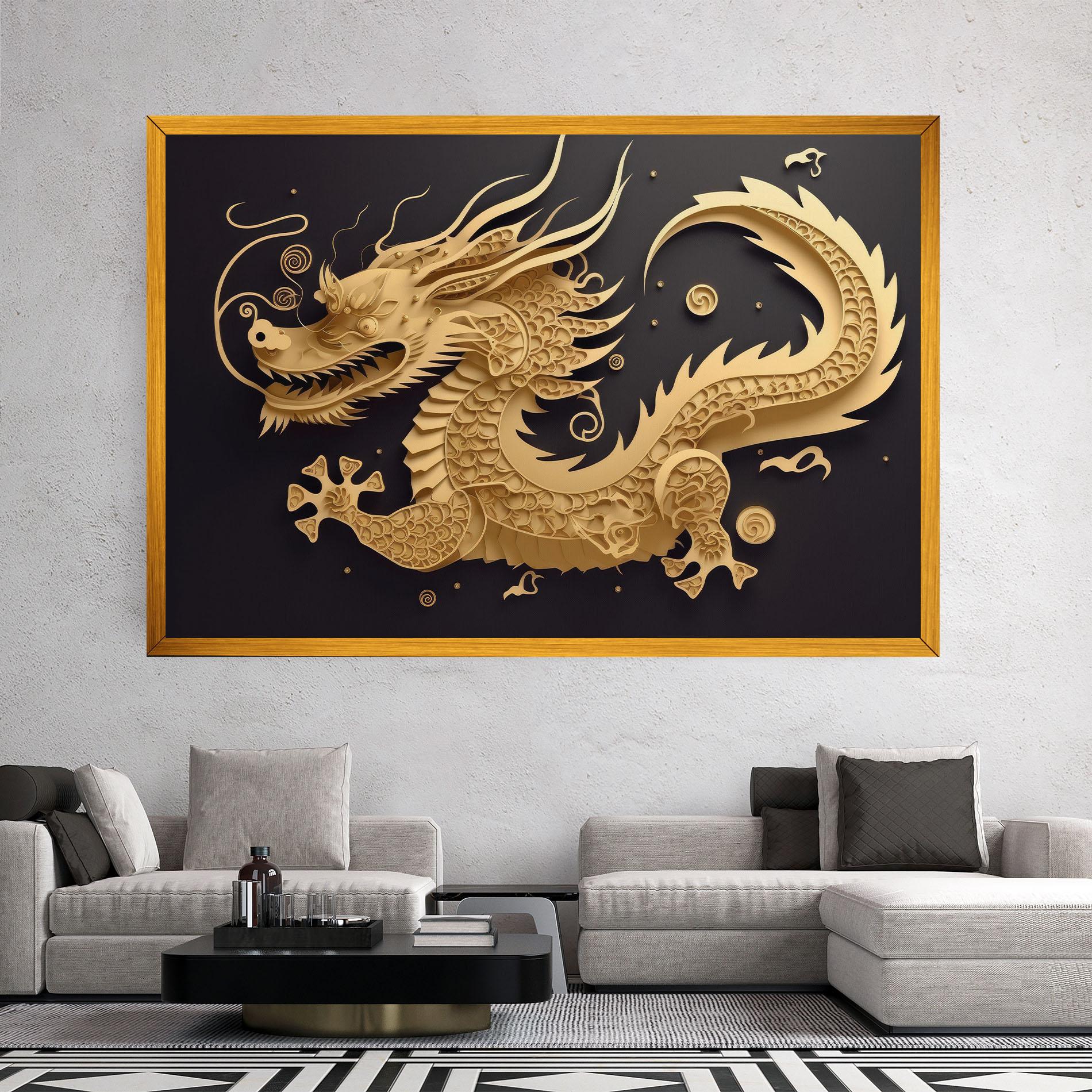 Tablou Canvas Dragon Zodiac Sign mockup 2