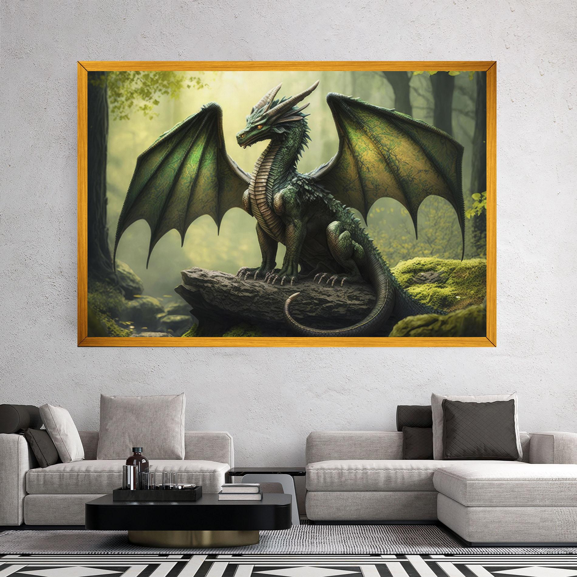 Tablou Canvas Green Dragon mockup 2