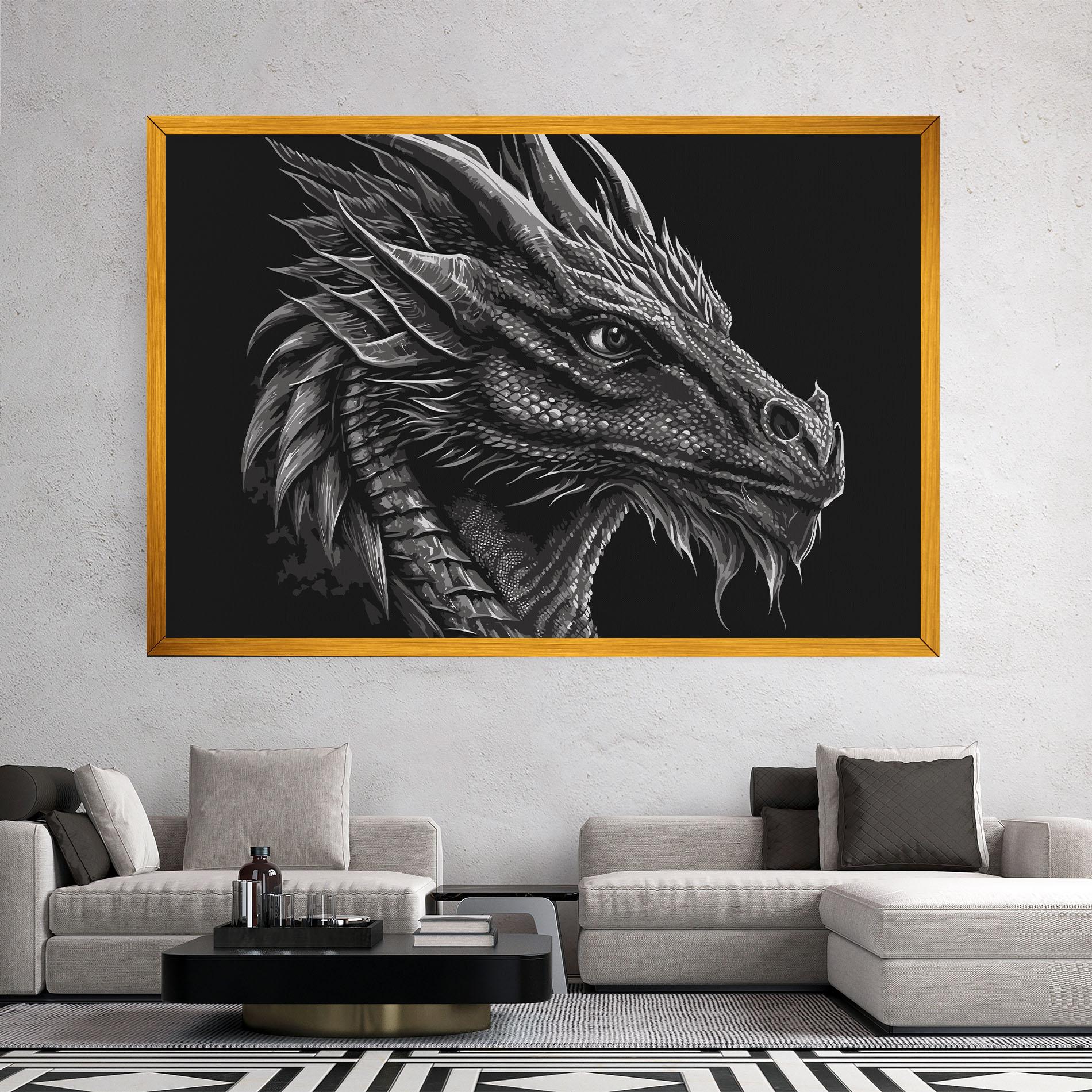 Tablou Canvas Grey Dragon mockup 2