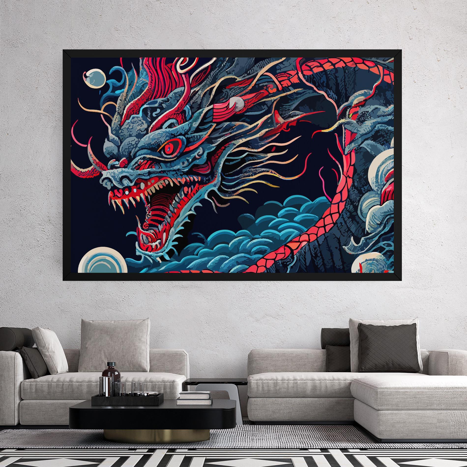 Tablou Canvas Cloud Dragon mockup 2