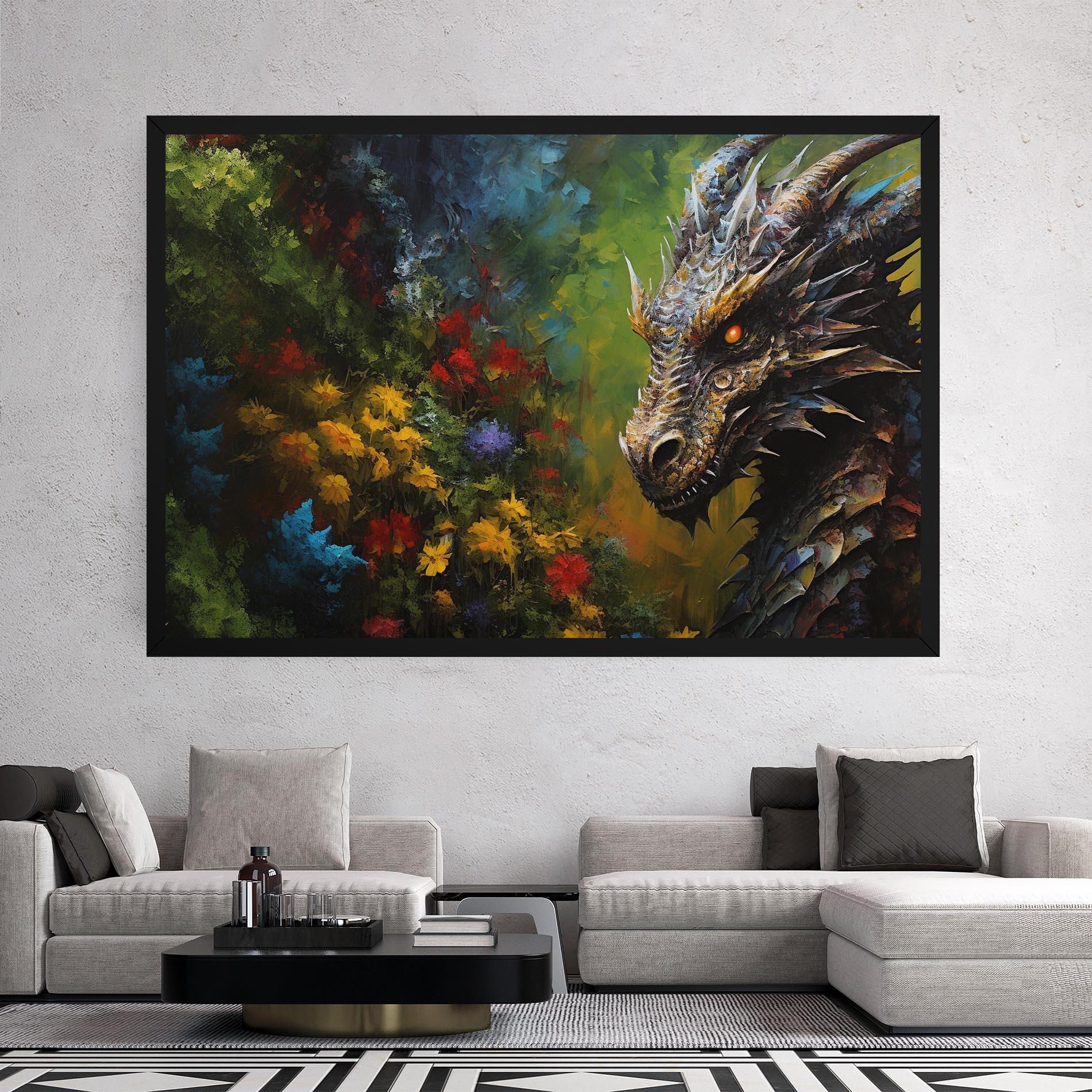 Tablou Canvas Dragon In Nature mockup 2