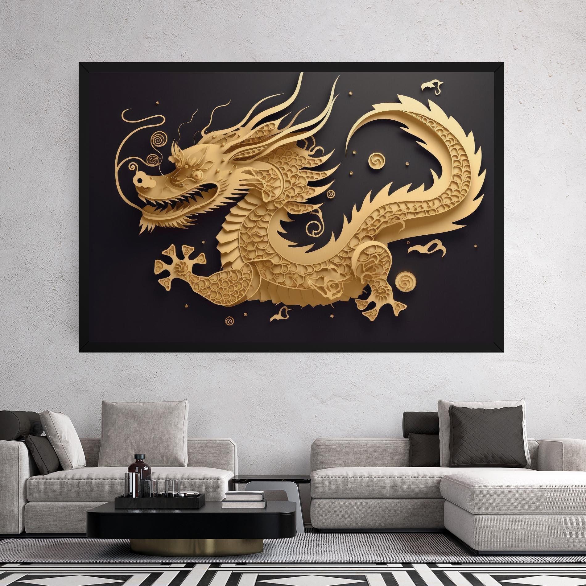 Tablou Canvas Dragon Zodiac Sign mockup 2