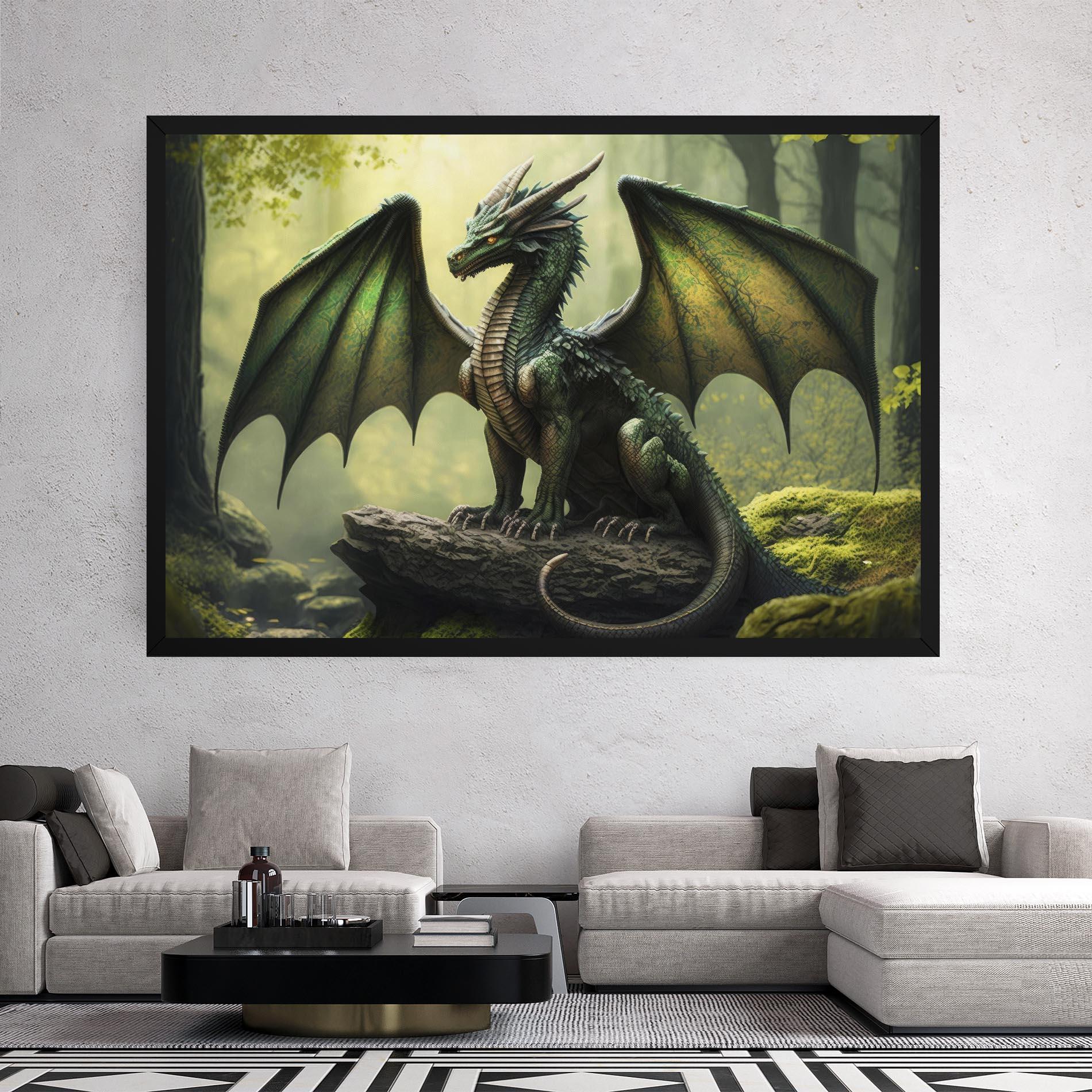 Tablou Canvas Green Dragon mockup 2