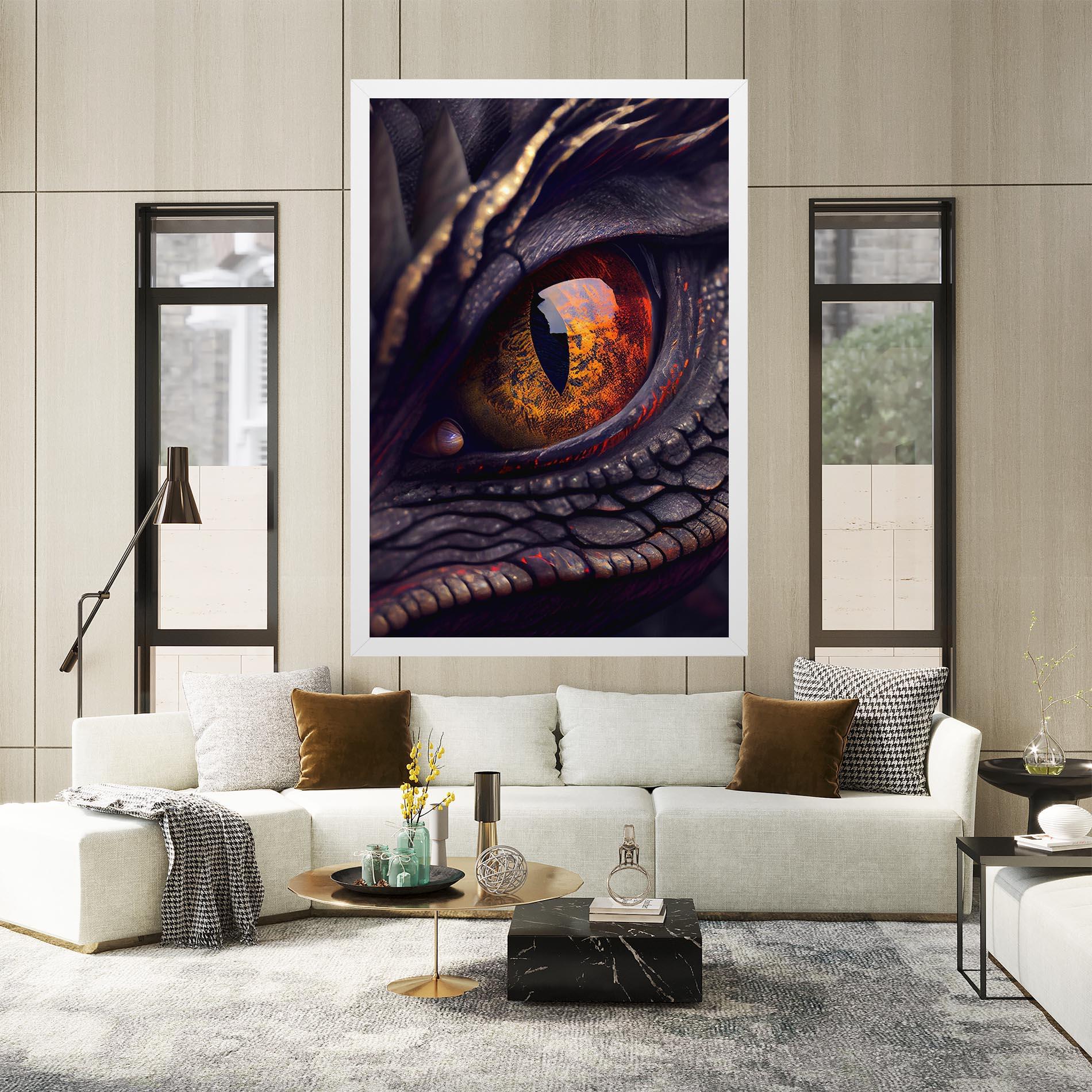 Tablou Canvas Close Up Red Eye Dragon mockup 2