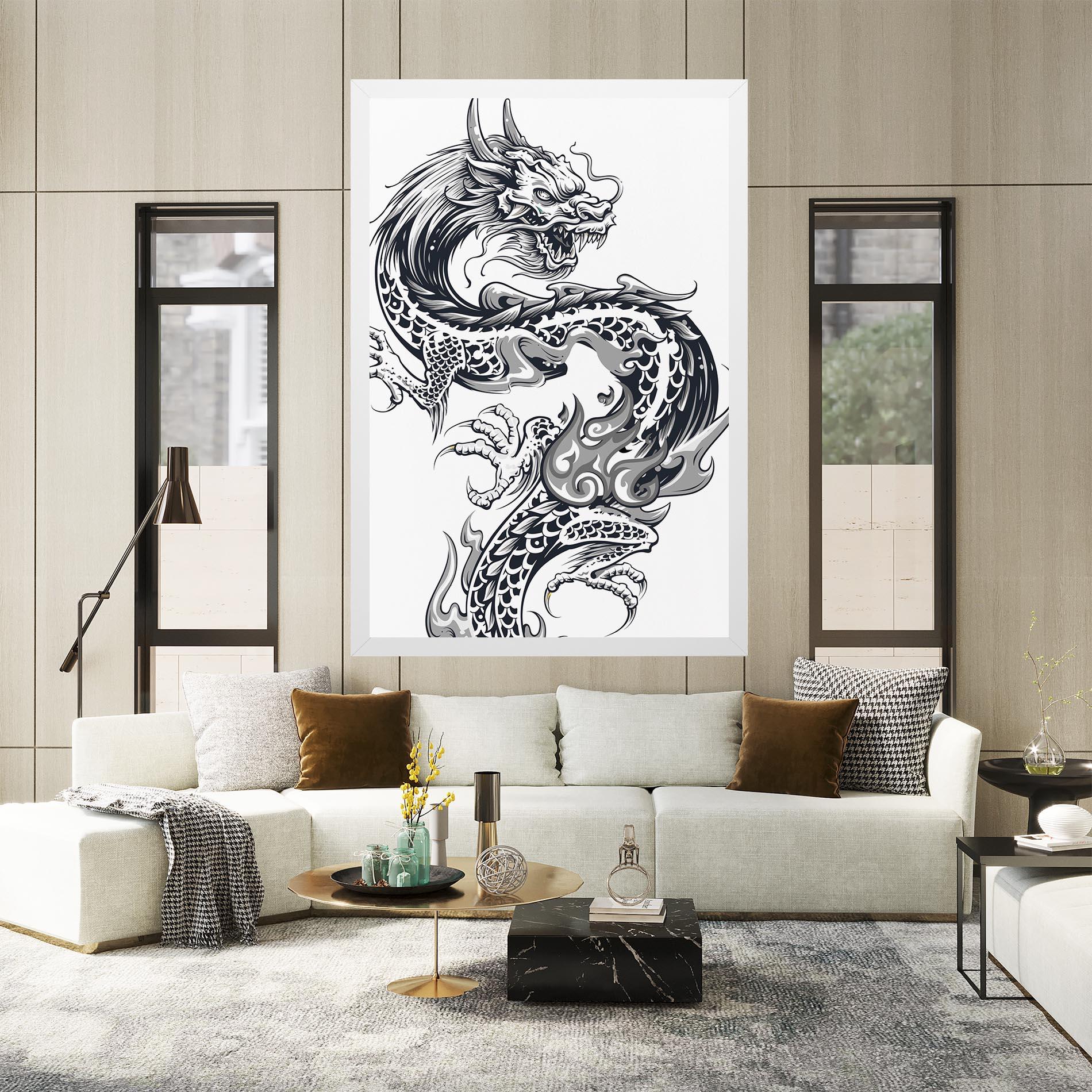 Tablou Canvas Dragon Line mockup 2