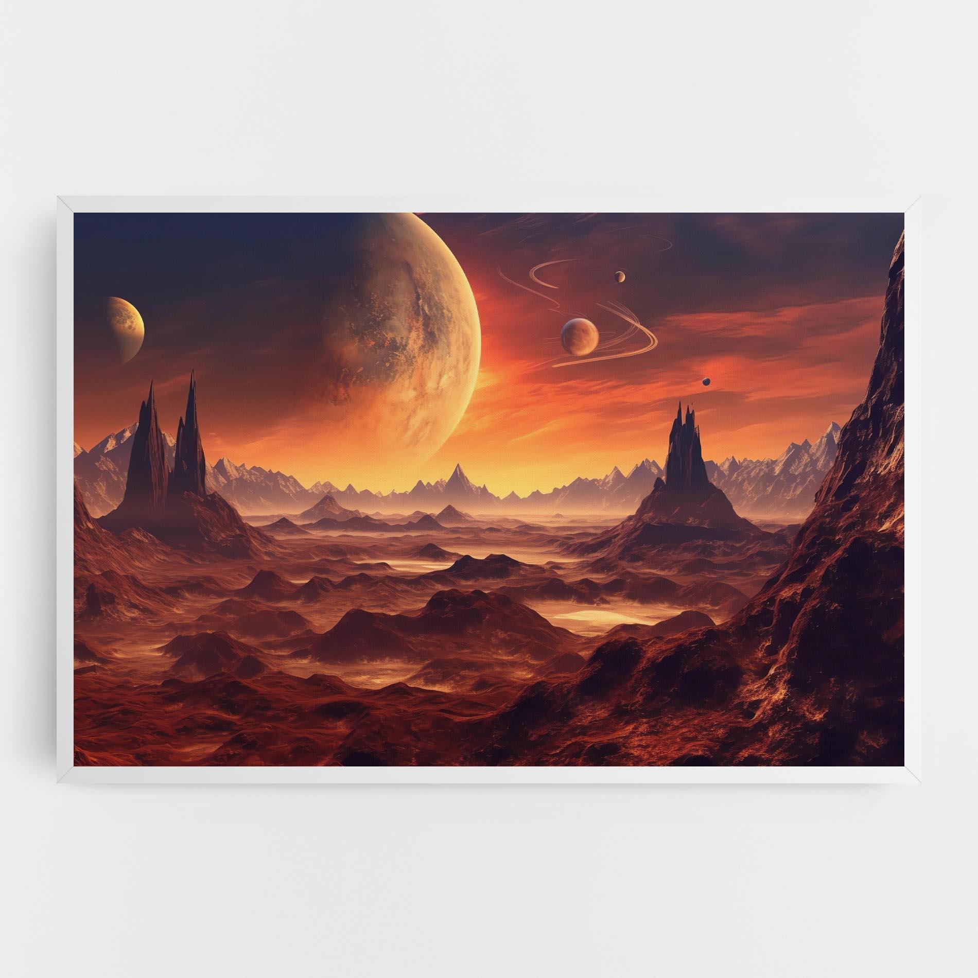 Tablou Canvas Fiery Orange Sunset mockup 0